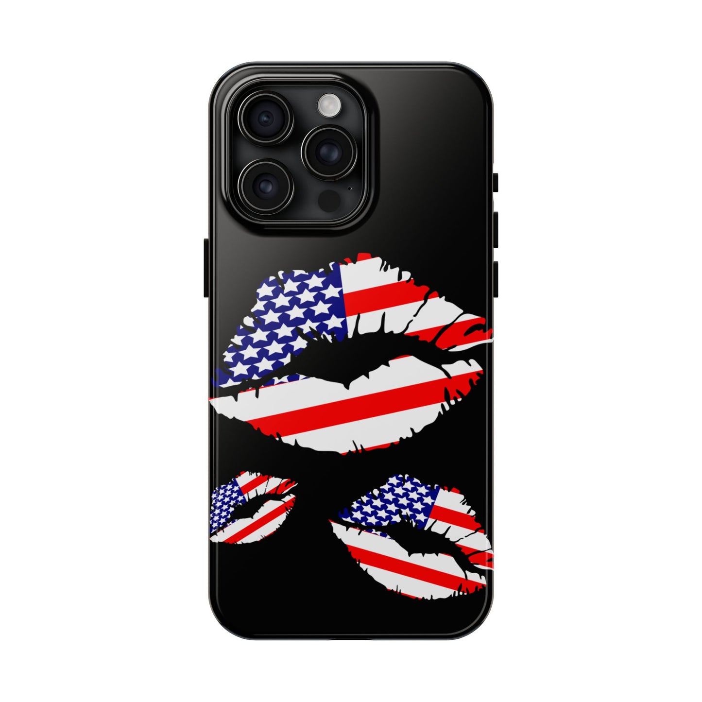 American lips custom phone case-iPhone compatible models 11-16