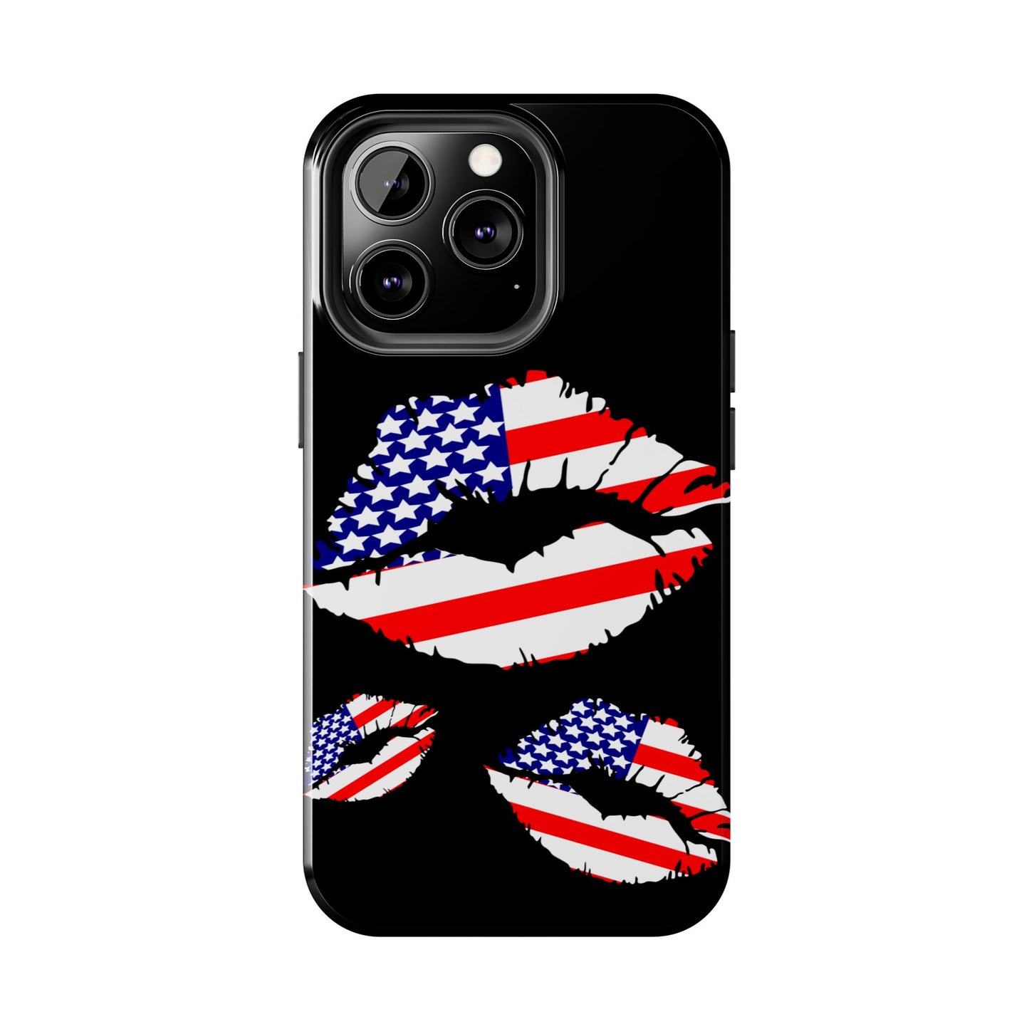 American lips custom phone case-iPhone compatible models 11-16