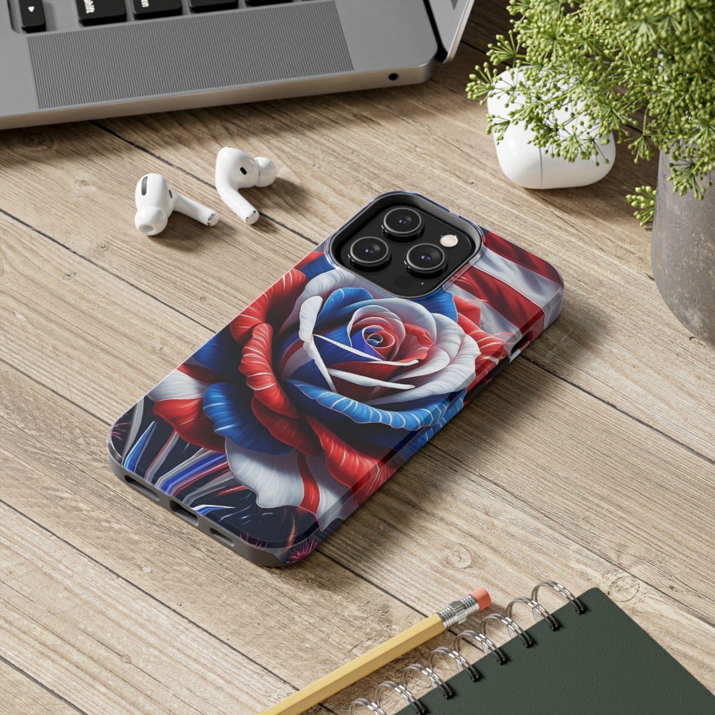 Freedom Rose patriotic Phone Case iPhone compatible models 11-16