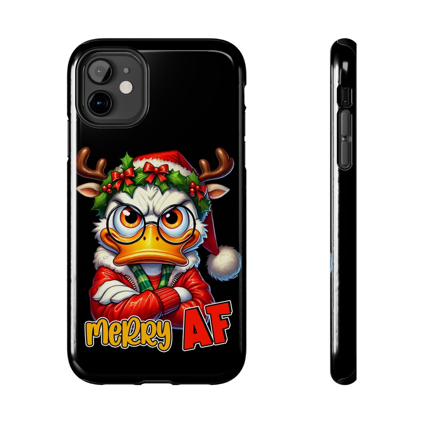 Funny Christmas duck iPhone 16 Case, Christmas iPhone Cover, Festive Holiday Accessory, Cute Xmas Phone Protector, Winter Santa Tech