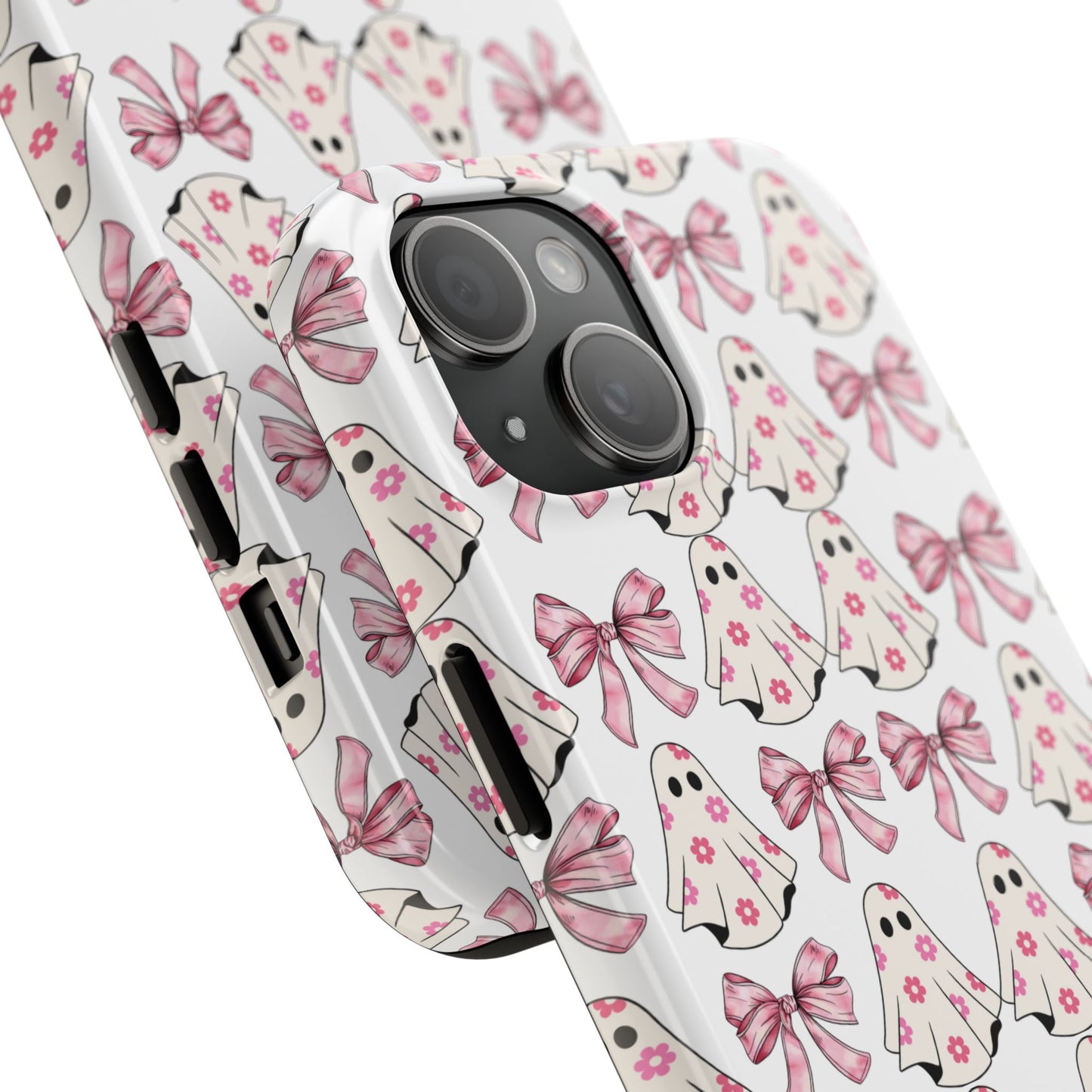 Ghostly Pink Halloween themed iPhone case Models 11-15