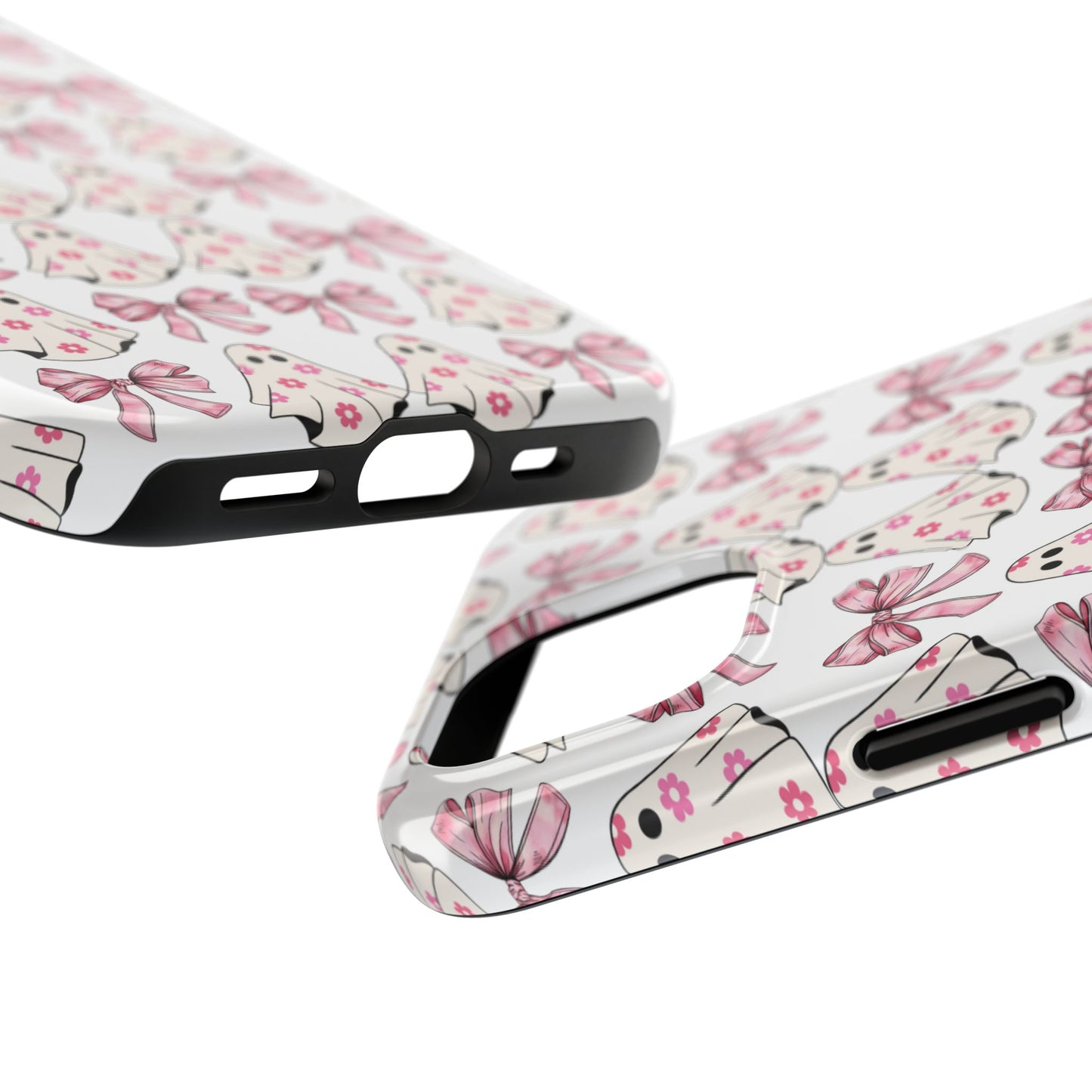 Ghostly Pink Halloween themed iPhone case Models 11-15