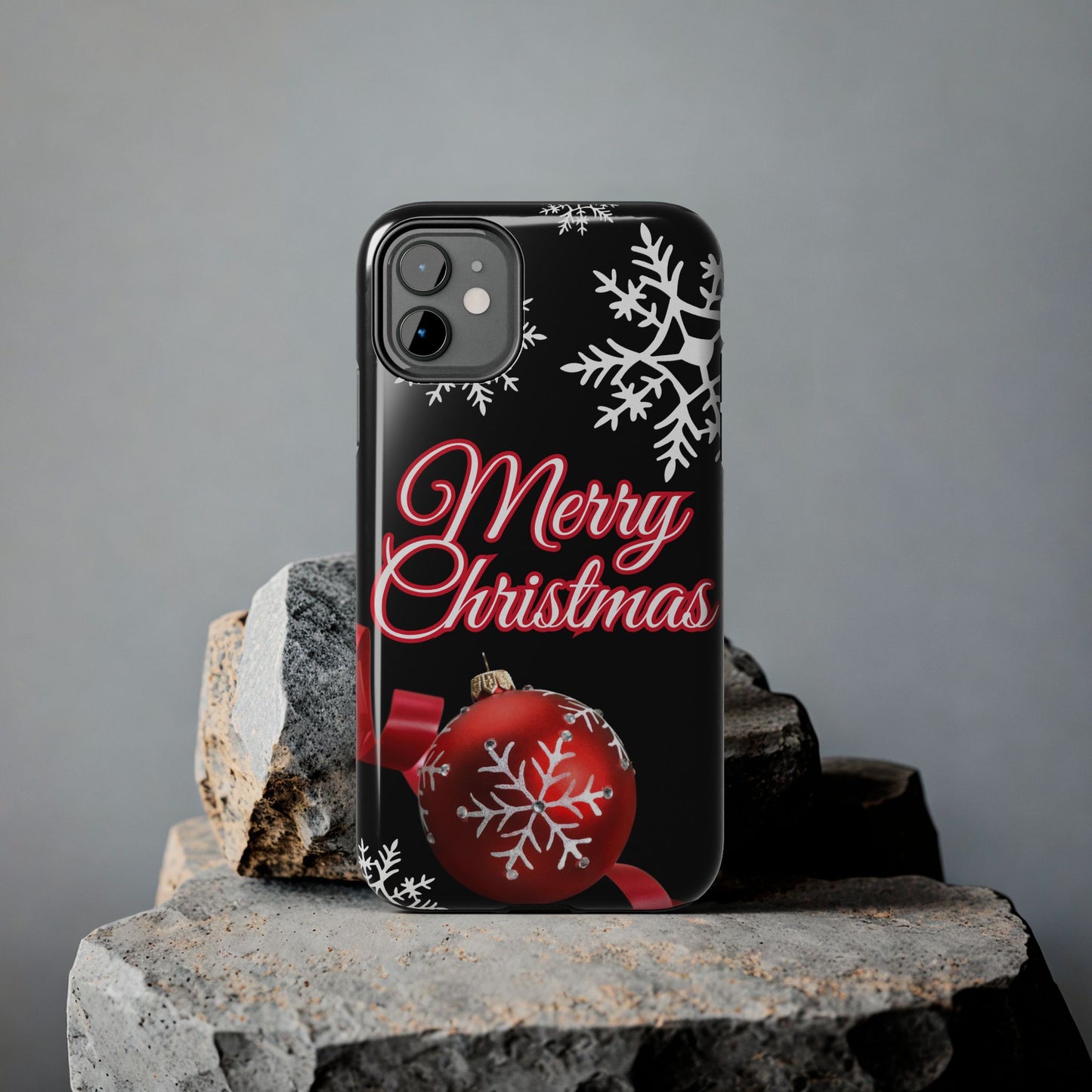Merry Christmas iPhone case. Compatible with iPhone models 11-16 including all mini, plus, pro & pro max. Custom phone case for smartphones. design for Girls, Woman