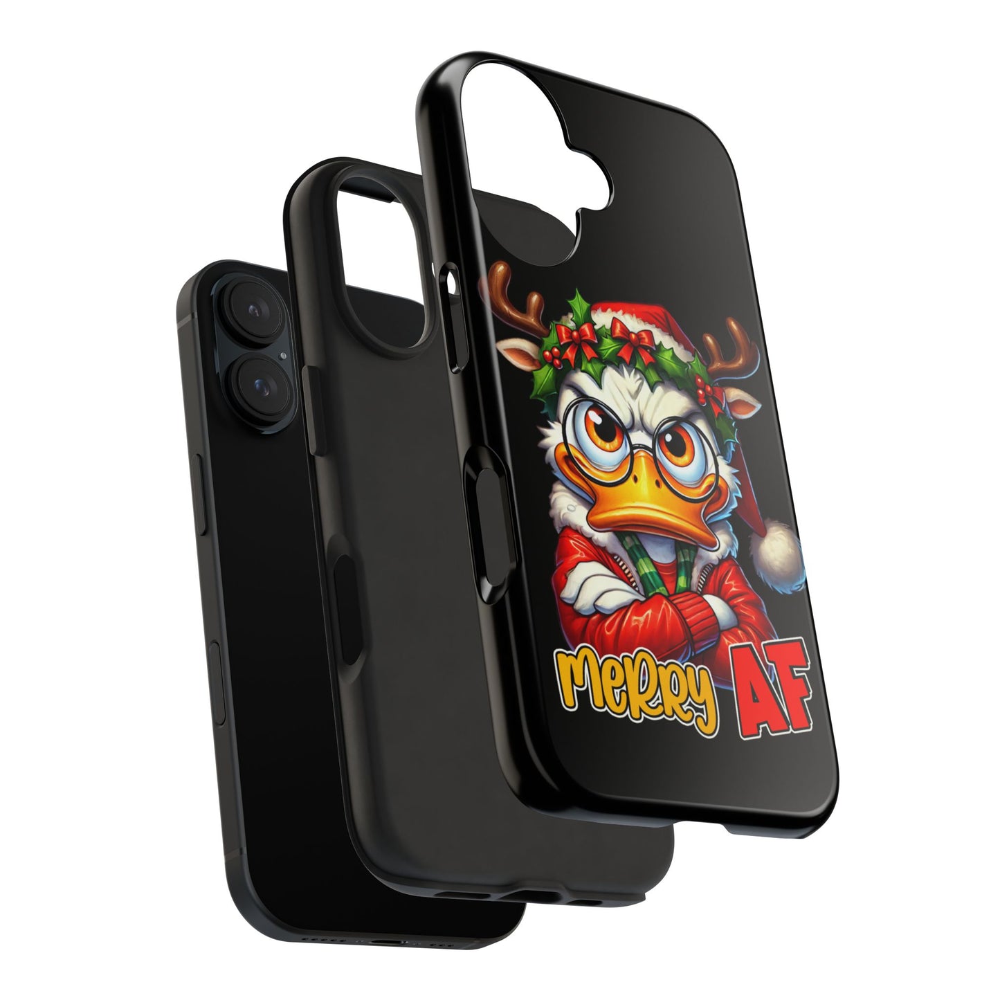 Funny Christmas duck iPhone 16 Case, Christmas iPhone Cover, Festive Holiday Accessory, Cute Xmas Phone Protector, Winter Santa Tech