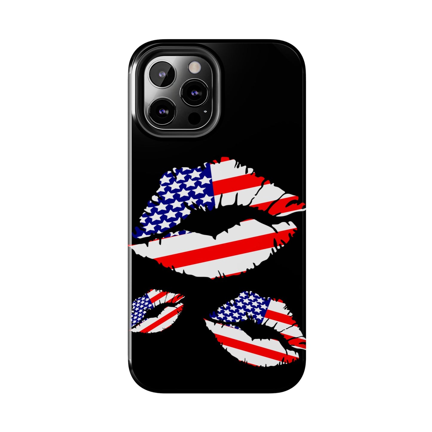 American lips custom phone case-iPhone compatible models 11-16