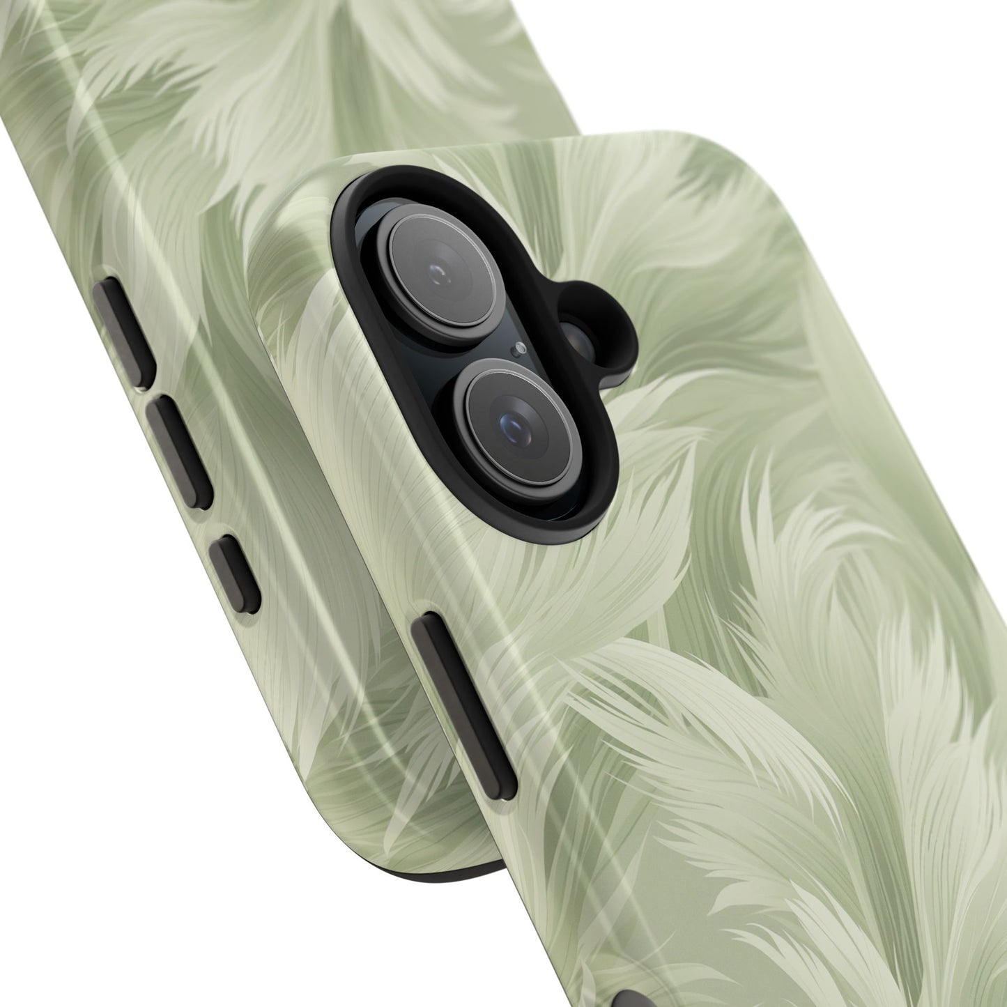 Feathered sage green Abstract Phone Case iPhone compatible