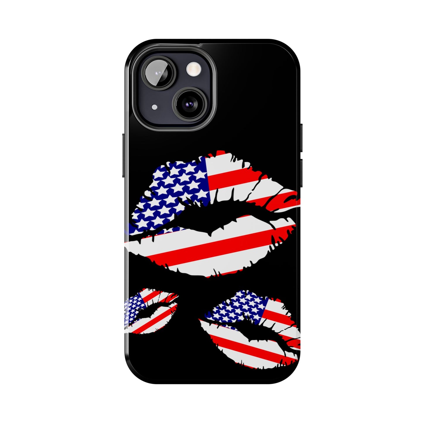 American lips custom phone case-iPhone compatible models 11-16