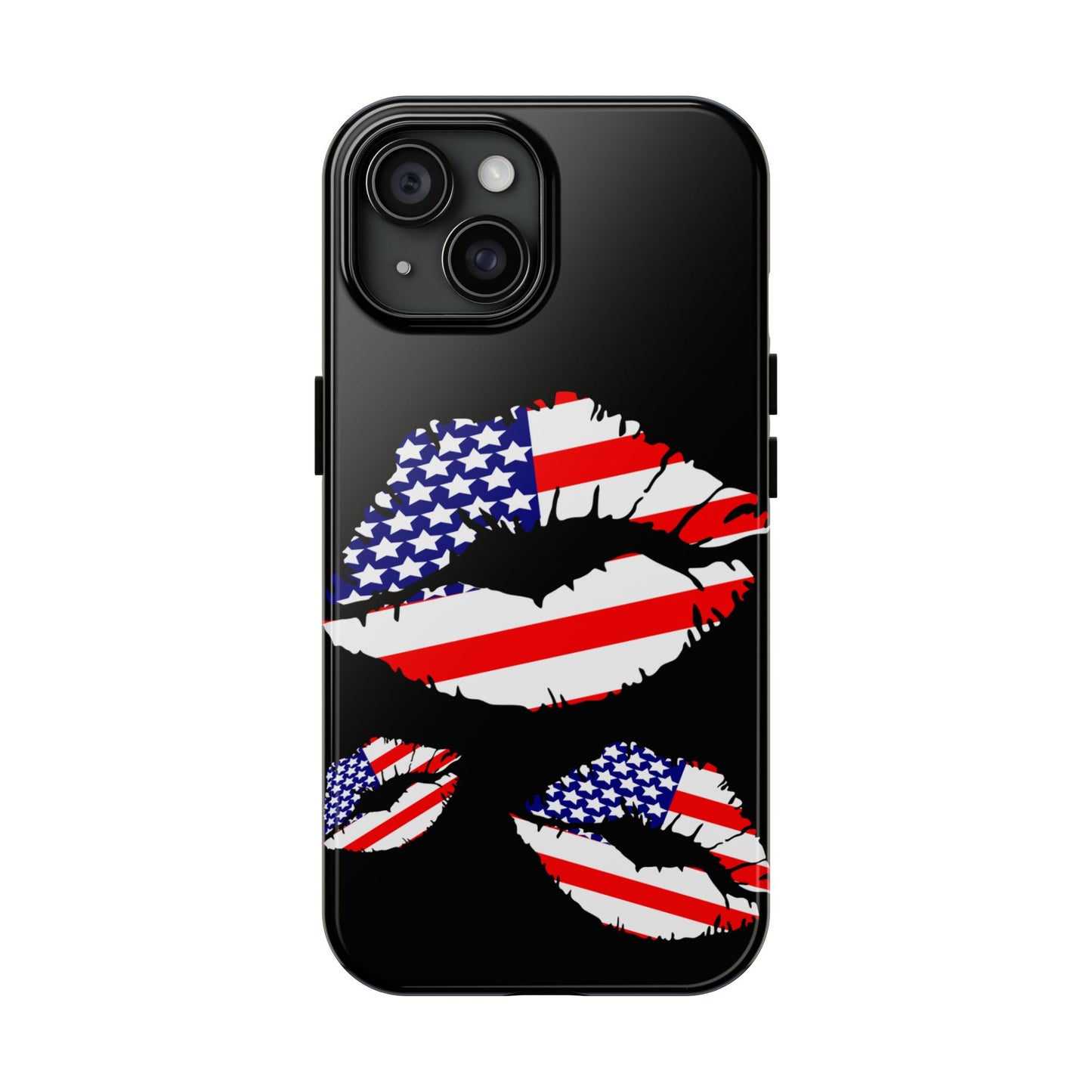 American lips custom phone case-iPhone compatible models 11-16