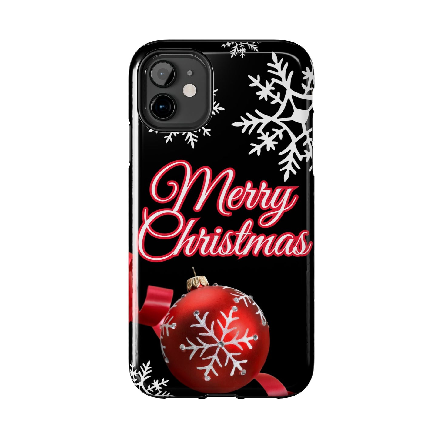 Merry Christmas iPhone case. Compatible with iPhone models 11-16 including all mini, plus, pro & pro max. Custom phone case for smartphones. design for Girls, Woman
