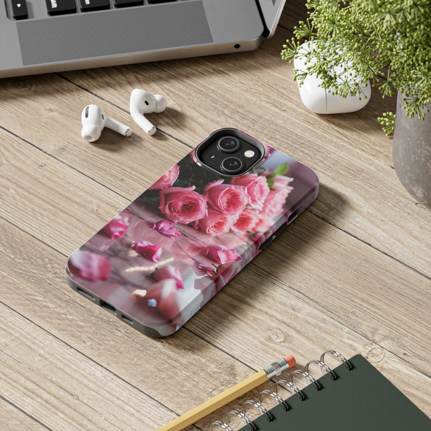 pink petals, floral iPhone Cover, flower Accessory, Cute Phone Protector, seasonal Tech