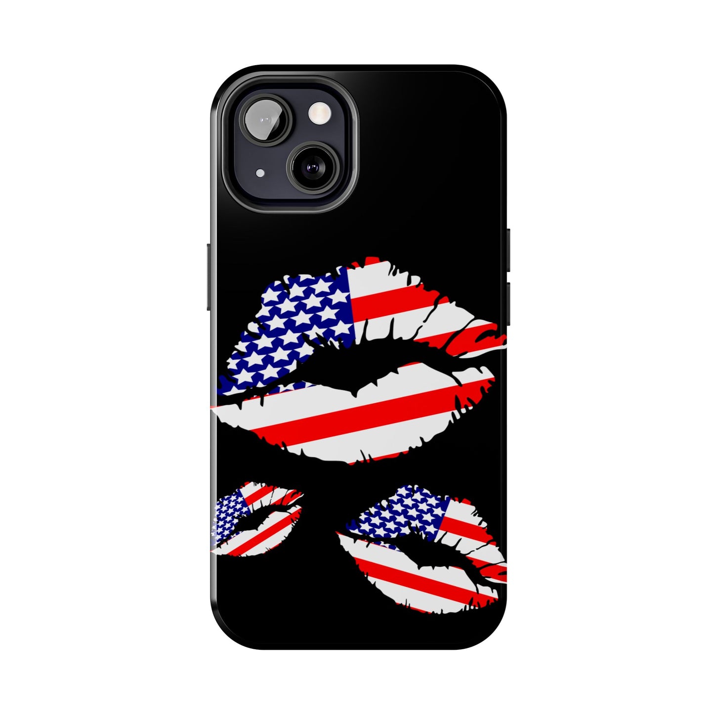 American lips custom phone case-iPhone compatible models 11-16