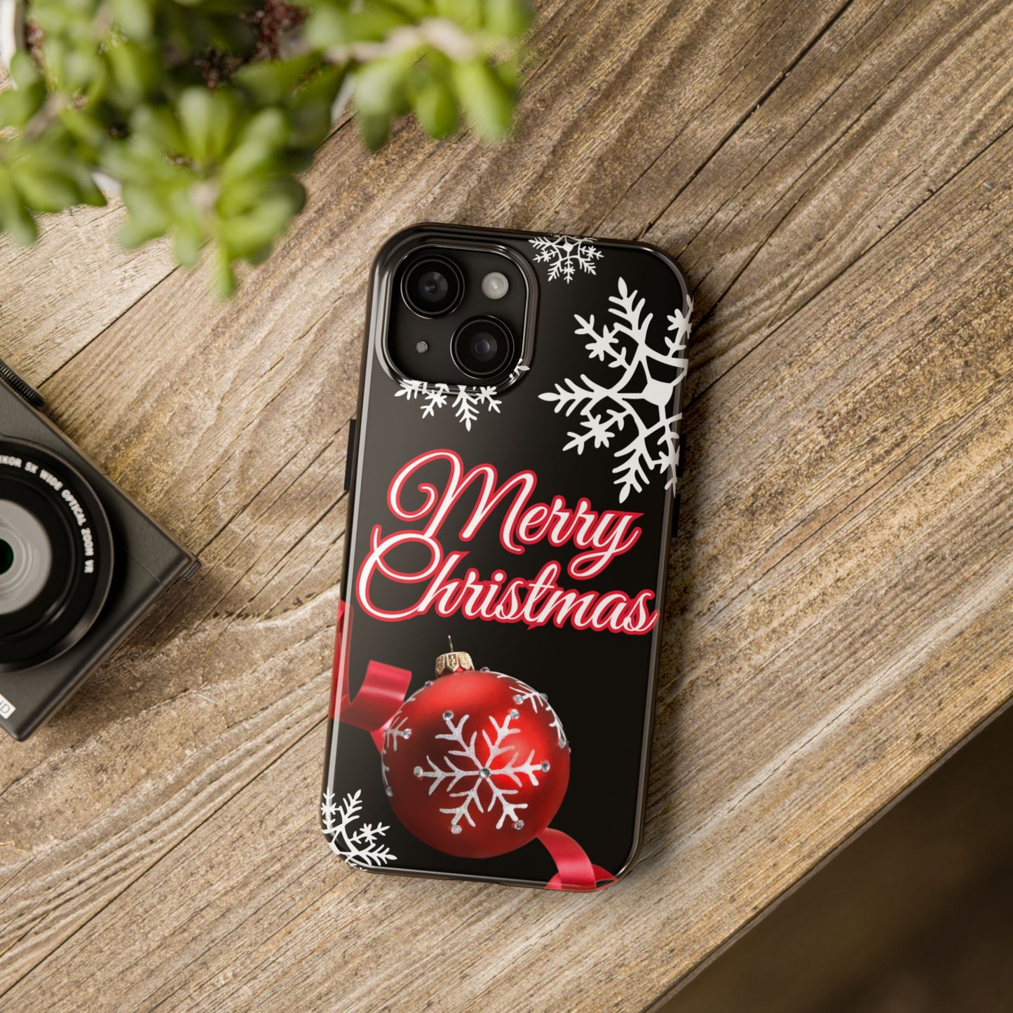 Merry Christmas iPhone case. Compatible with iPhone models 11-16 including all mini, plus, pro & pro max. Custom phone case for smartphones. design for Girls, Woman