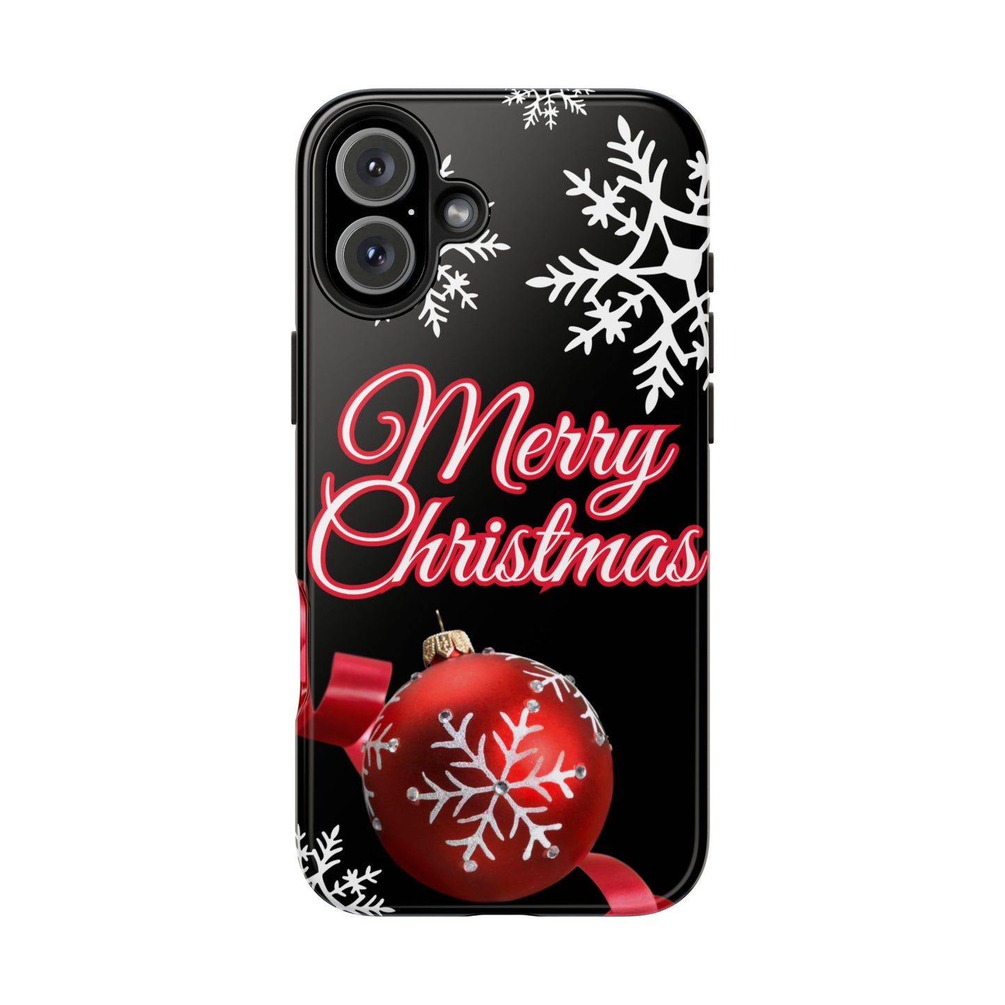 Merry Christmas iPhone case. Compatible with iPhone models 11-16 including all mini, plus, pro & pro max. Custom phone case for smartphones. design for Girls, Woman