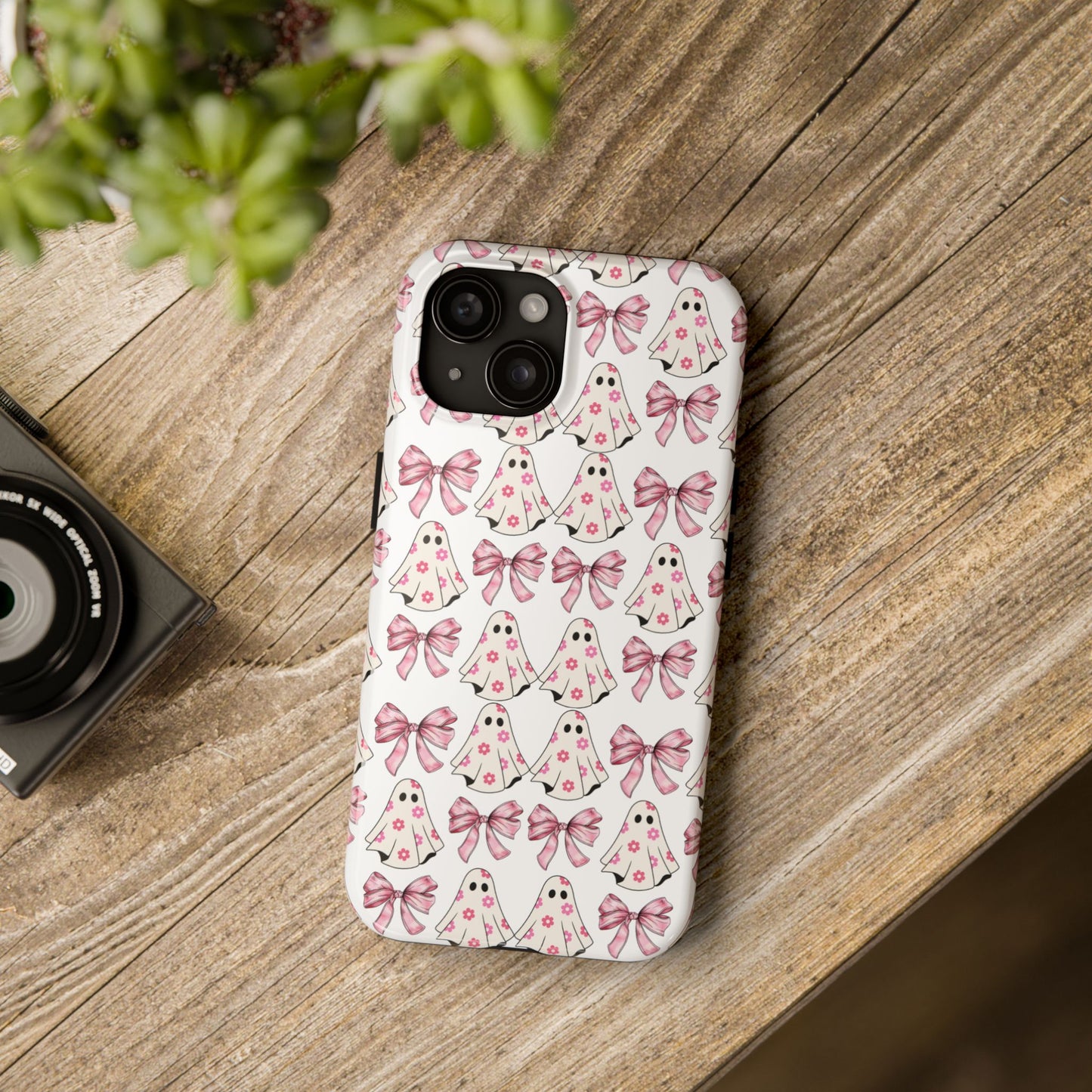 Ghostly Pink Halloween themed iPhone case Models 11-15