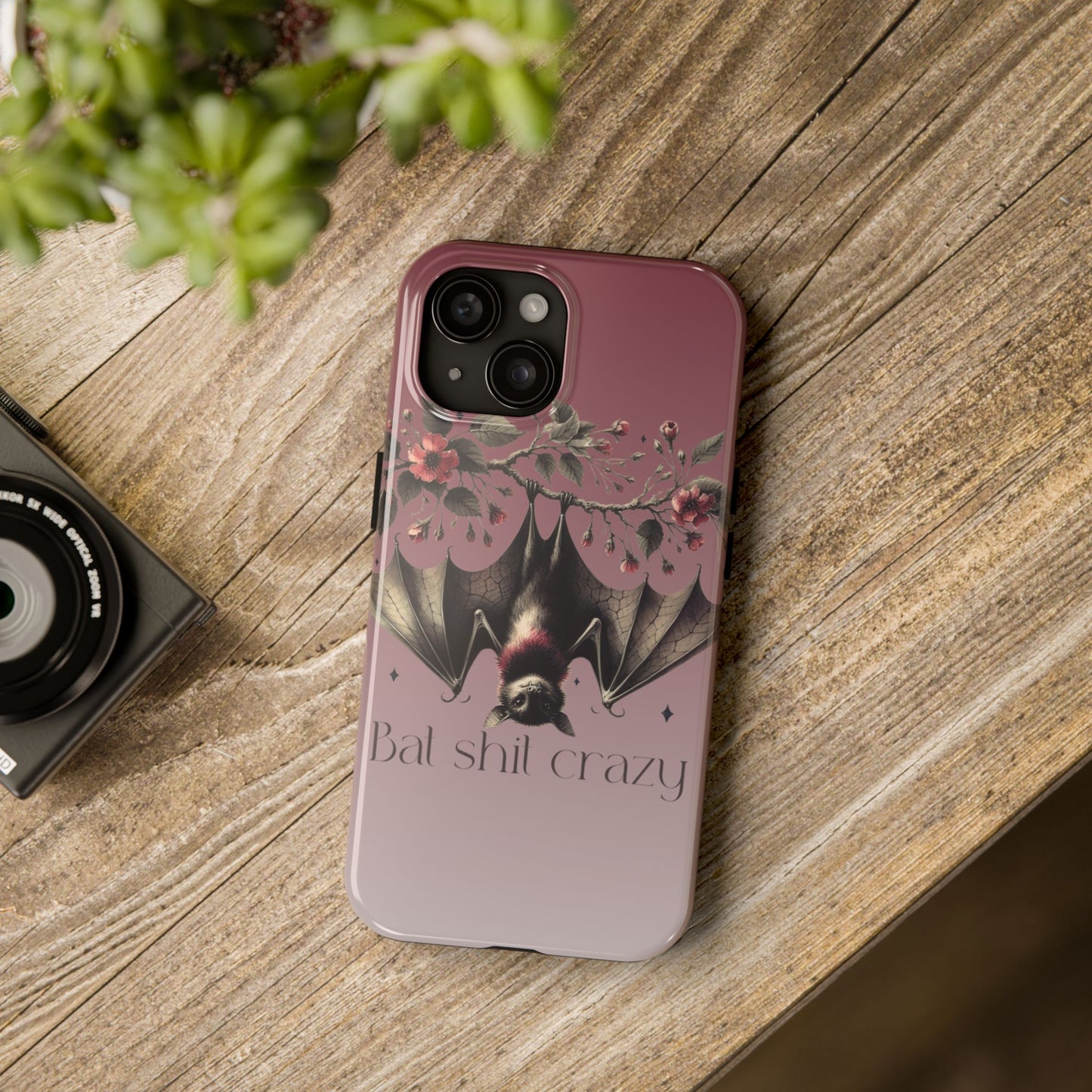 Bat shit crazy Halloween themed iPhone case Models 11-15