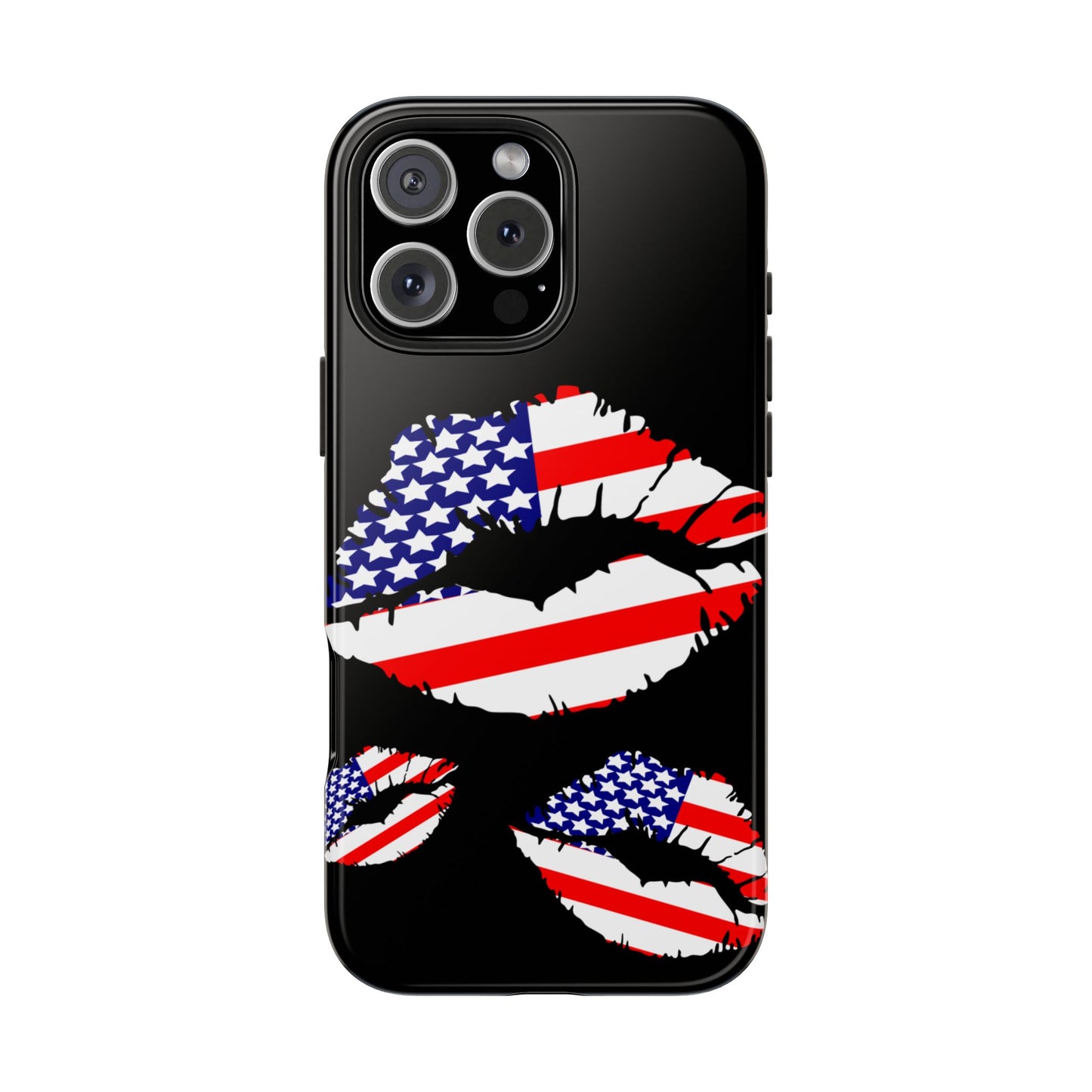 American lips custom phone case-iPhone compatible models 11-16