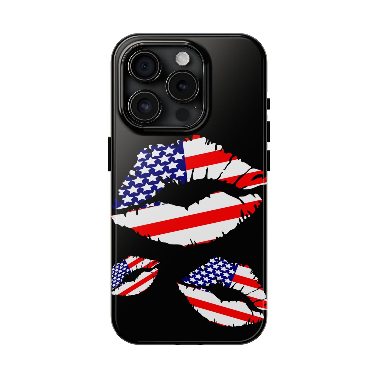 American lips custom phone case-iPhone compatible models 11-16