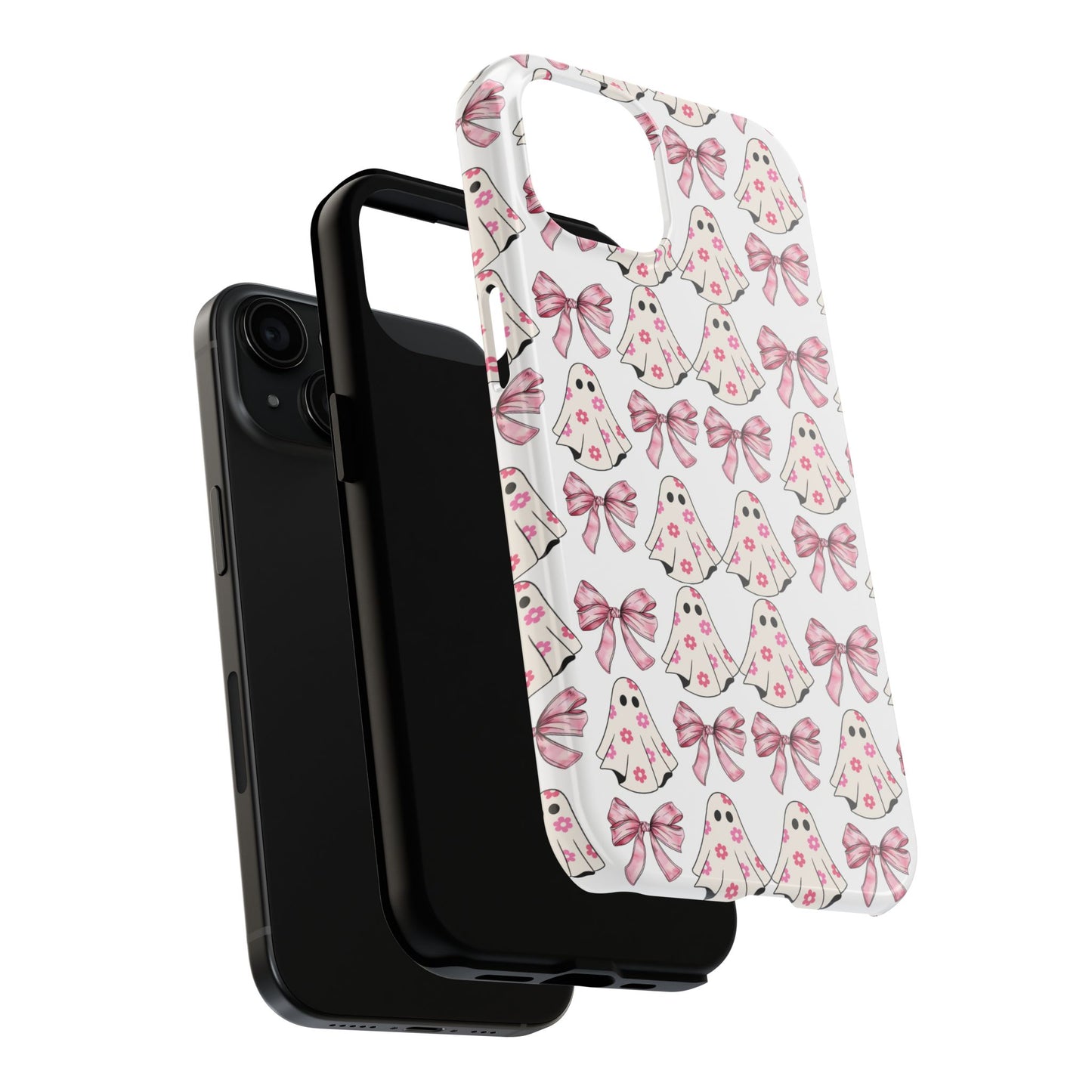Ghostly Pink Halloween themed iPhone case Models 11-15