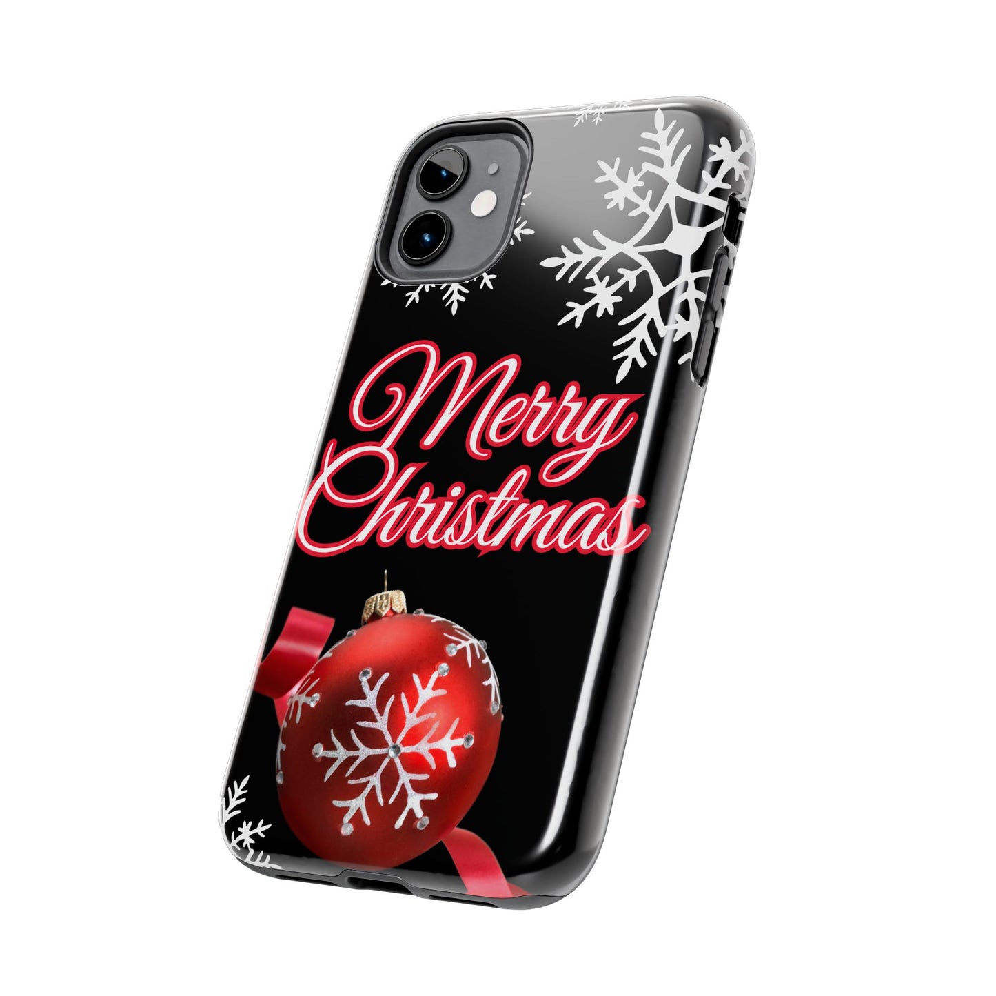 Merry Christmas iPhone case. Compatible with iPhone models 11-16 including all mini, plus, pro & pro max. Custom phone case for smartphones. design for Girls, Woman