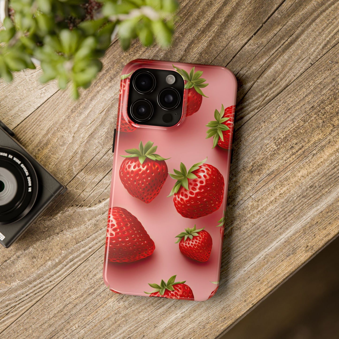 Strawberry dream summer aesthetics iPhone case. Compatible with iPhone models 11-16 Custom phone case for smartphones. design for Girls, Woman