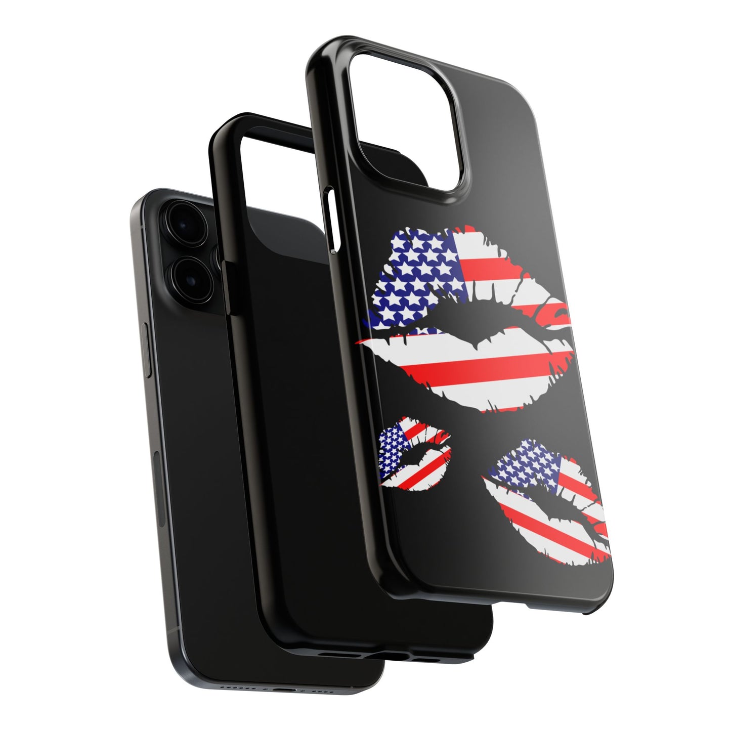 American lips custom phone case-iPhone compatible models 11-16