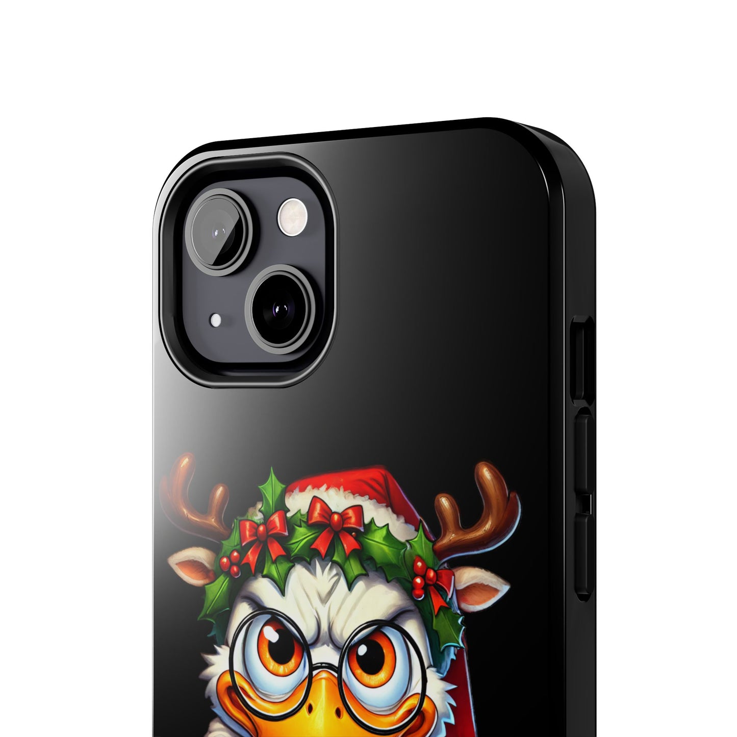 Funny Christmas duck iPhone 16 Case, Christmas iPhone Cover, Festive Holiday Accessory, Cute Xmas Phone Protector, Winter Santa Tech