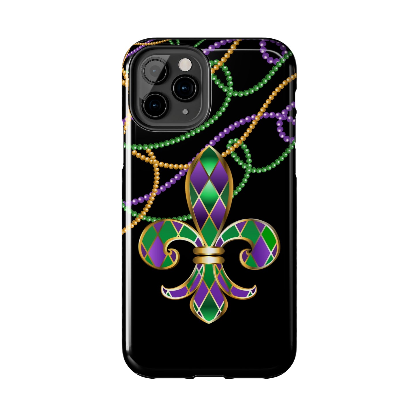 Blacked out Mardi Gras Tough iPhone Case iPhone 15 accessories