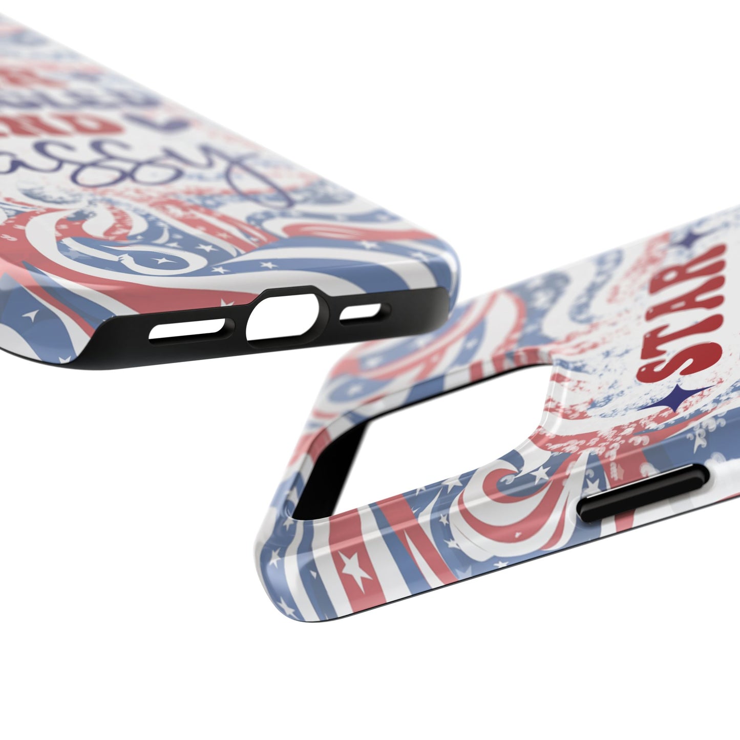 "red white & blue", Star spangled and sassy phone case cover. iPhone compatible models 11-16