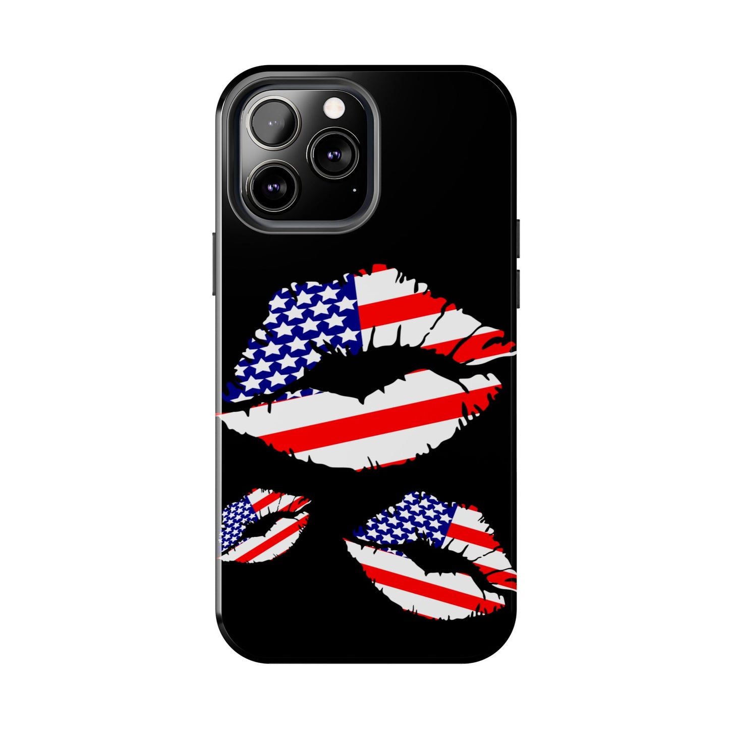 American lips custom phone case-iPhone compatible models 11-16