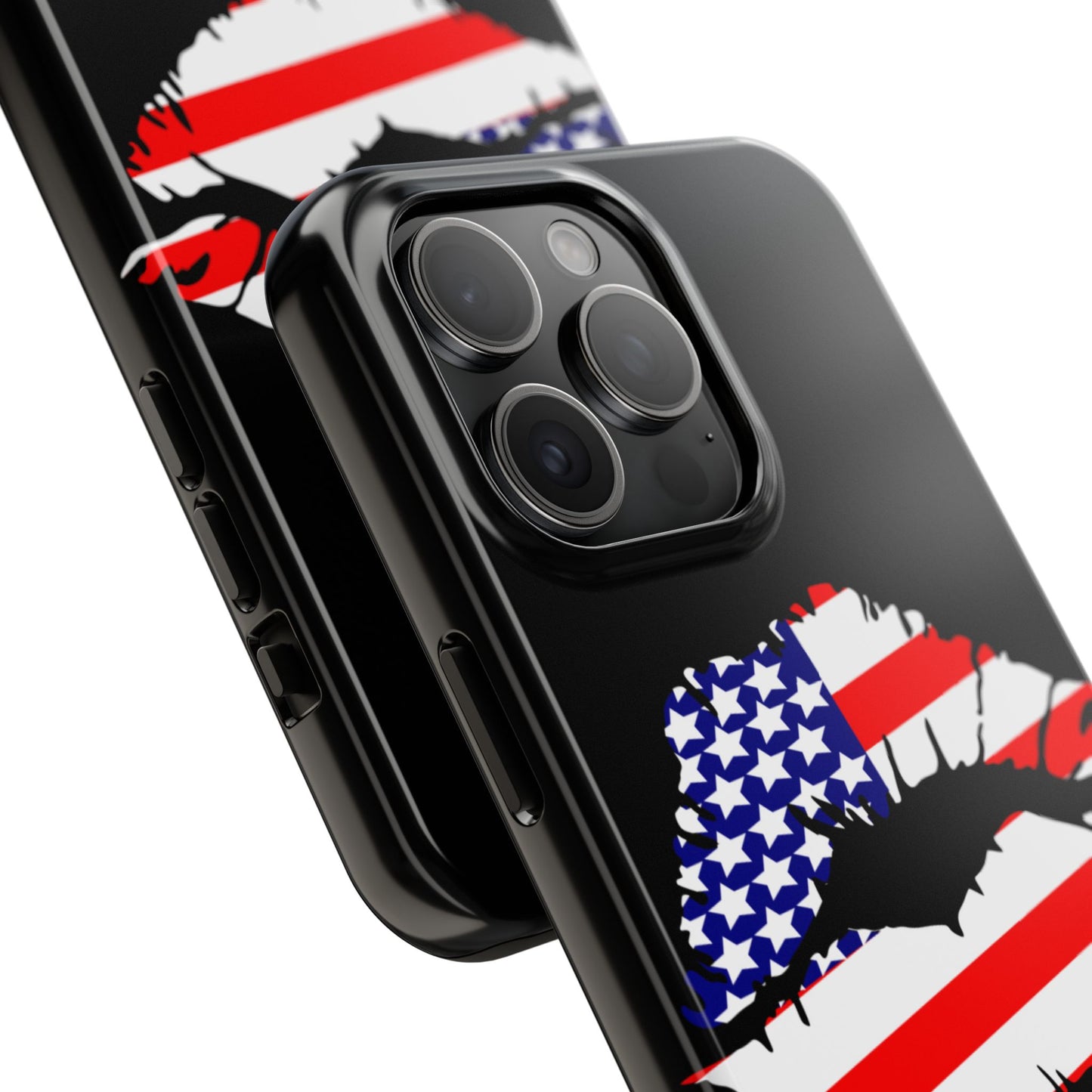 American lips custom phone case-iPhone compatible models 11-16