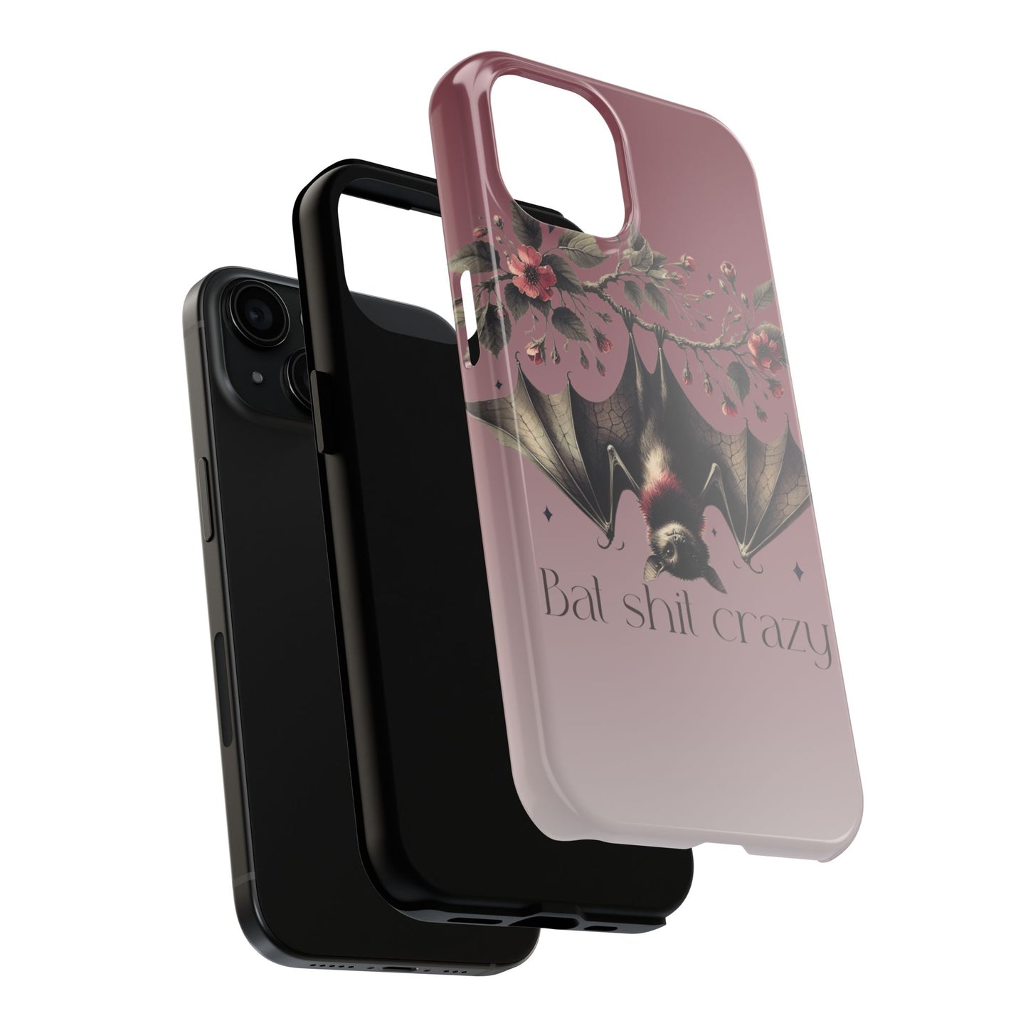 Bat shit crazy Halloween themed iPhone case Models 11-15