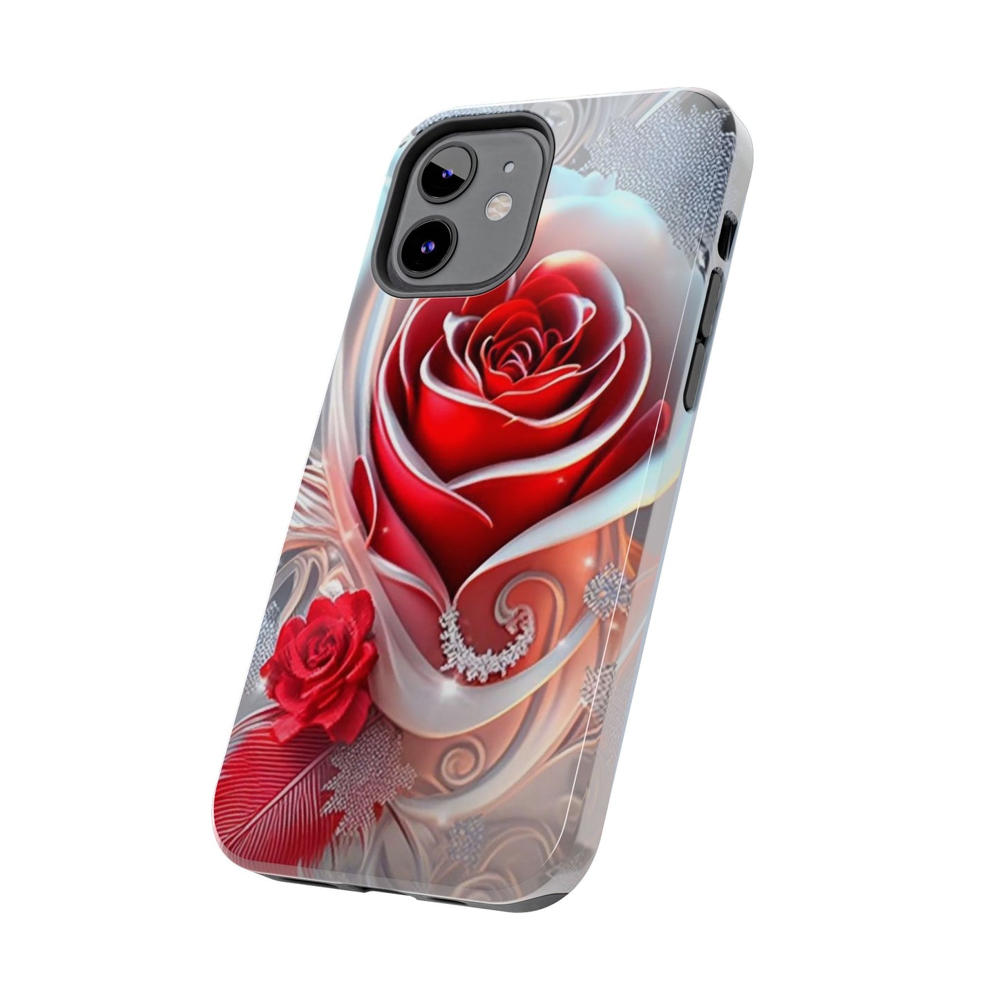 Winter rose, floral iPhone case Cover, flower Accessory, Cute Phone Protector, seasonal Tech