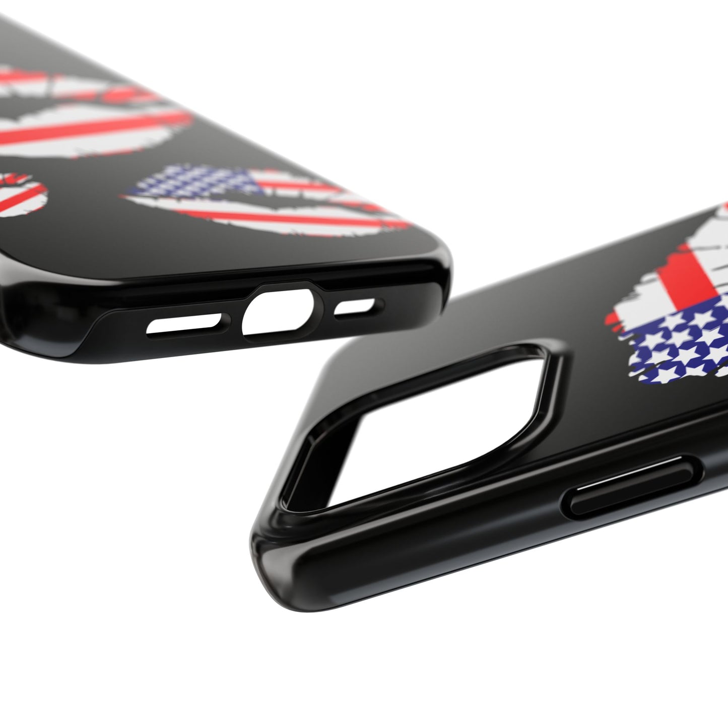 American lips custom phone case-iPhone compatible models 11-16