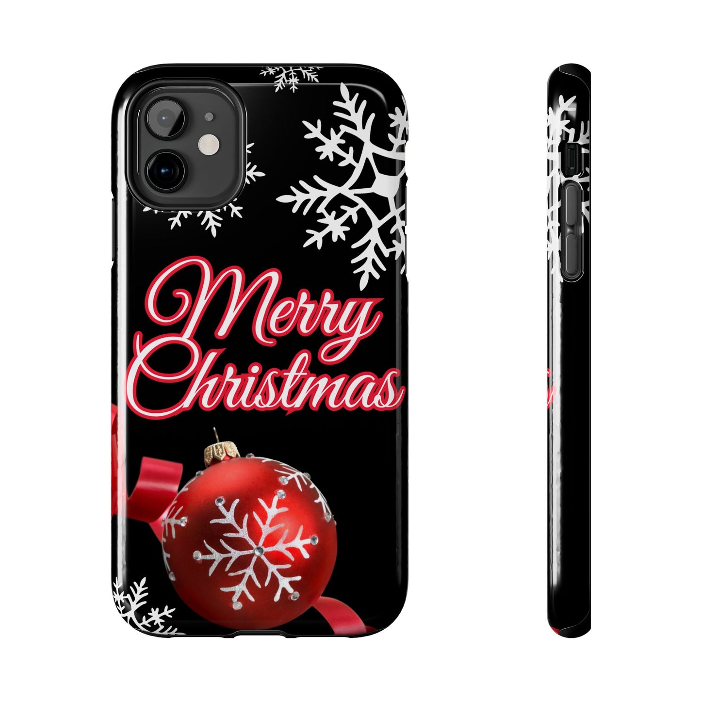 Merry Christmas iPhone case. Compatible with iPhone models 11-16 including all mini, plus, pro & pro max. Custom phone case for smartphones. design for Girls, Woman
