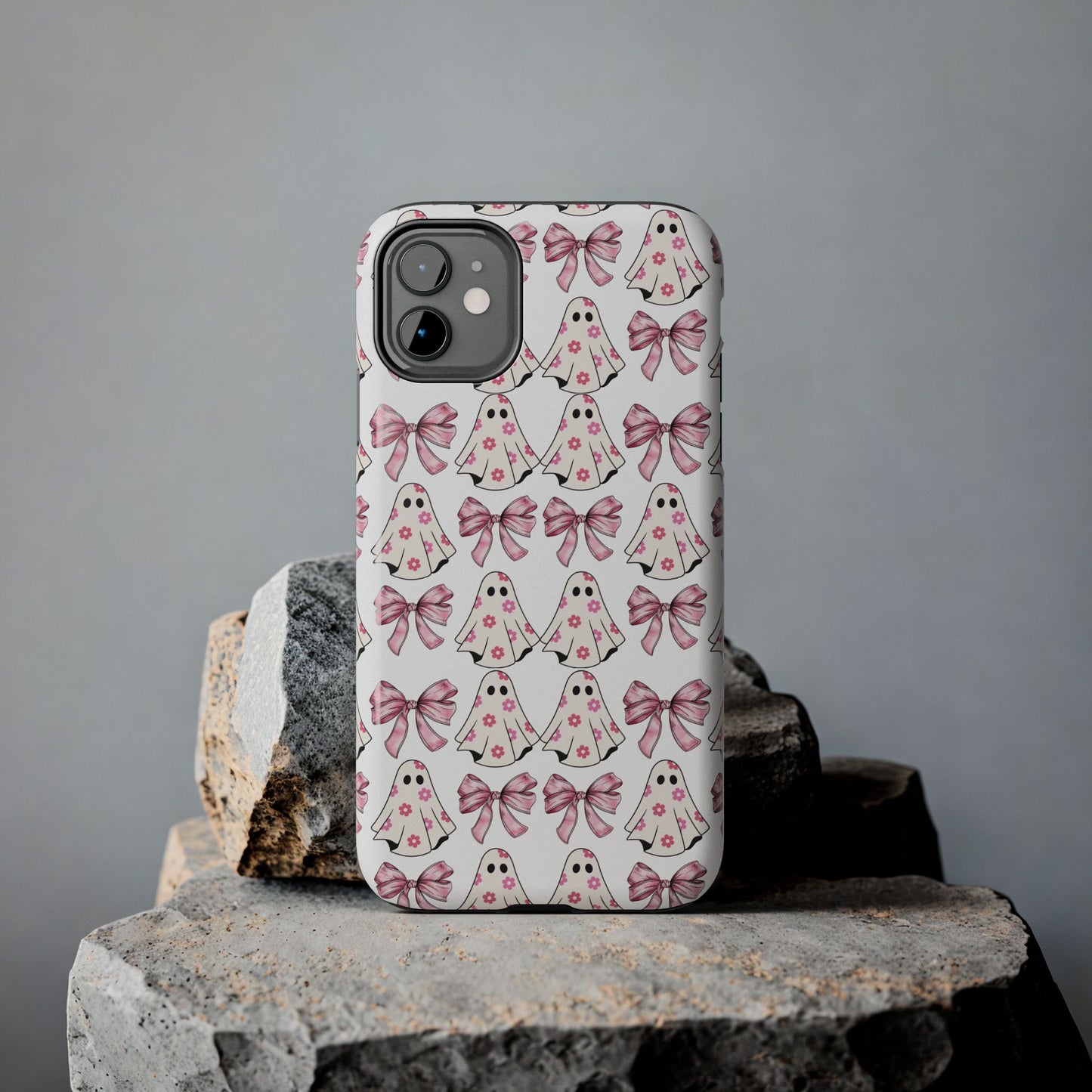 Ghostly Pink Halloween themed iPhone case Models 11-15