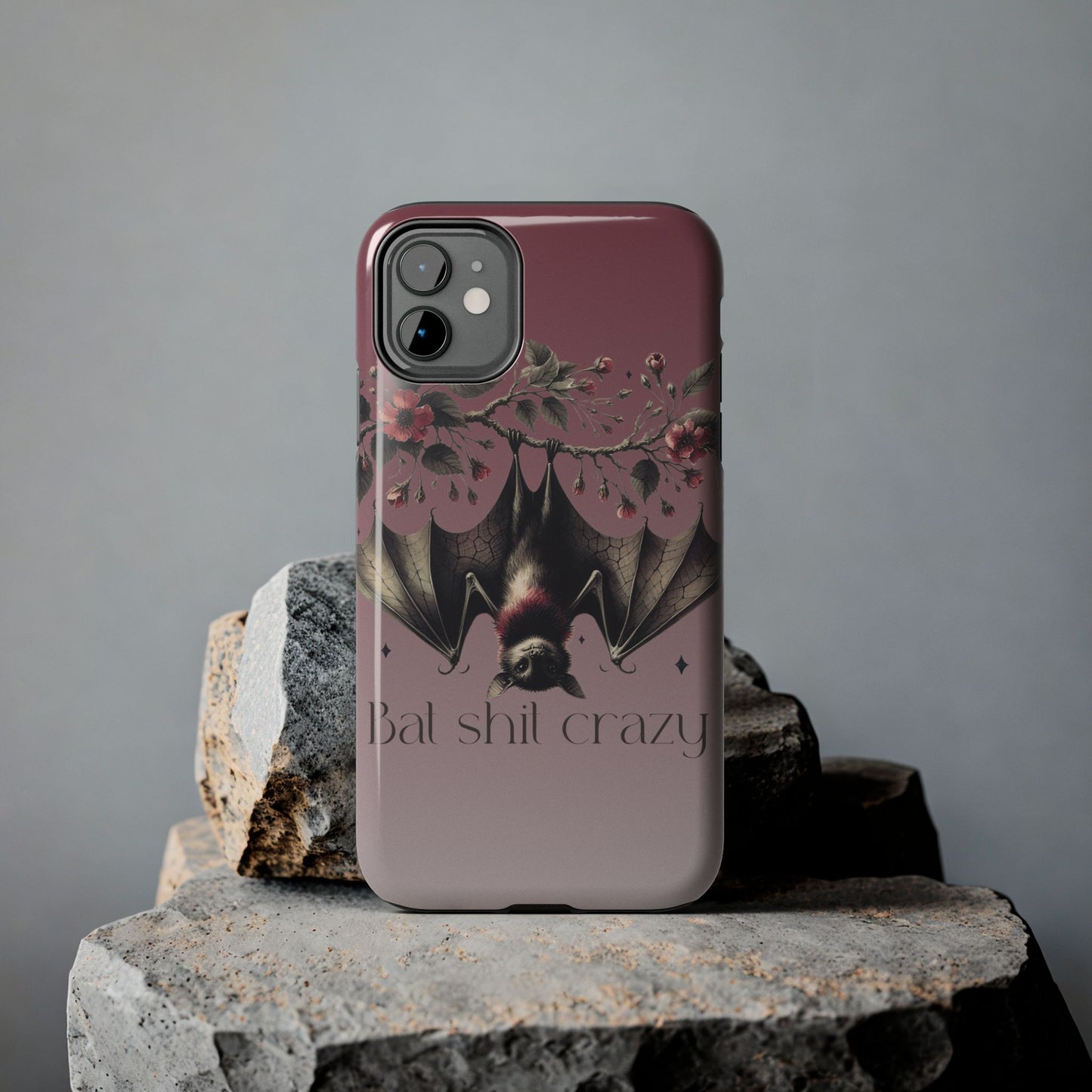 Bat shit crazy Halloween themed iPhone case Models 11-15