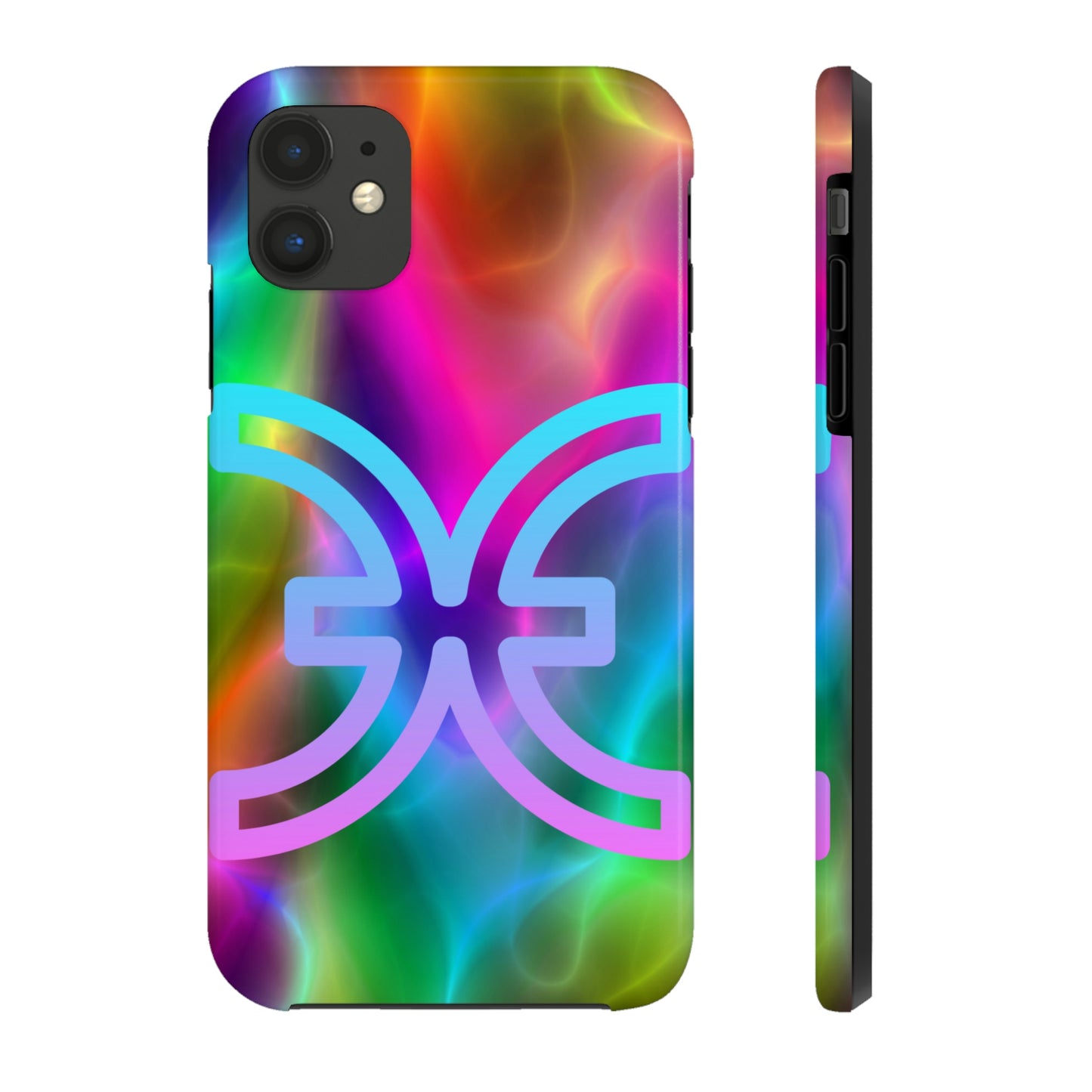 Rainbow art, pisces / Tough IPhone case/ Zodiac
