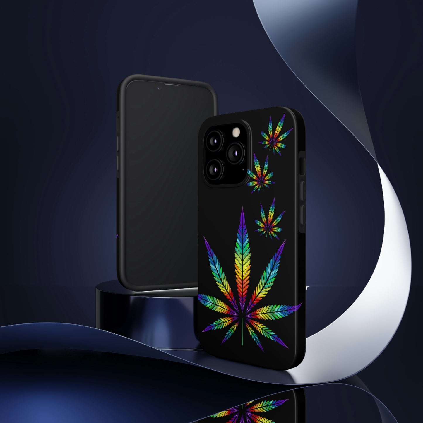 Rainbow tie-dye hemp Tough IPhone Cases, Case-Mate