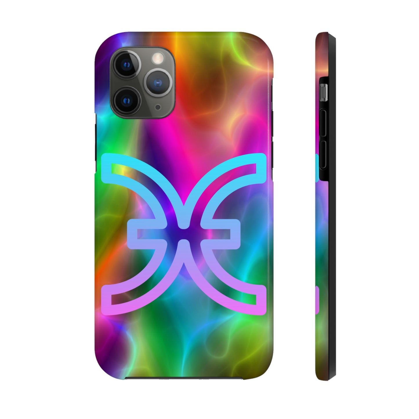 Rainbow art, pisces / Tough IPhone case/ Zodiac