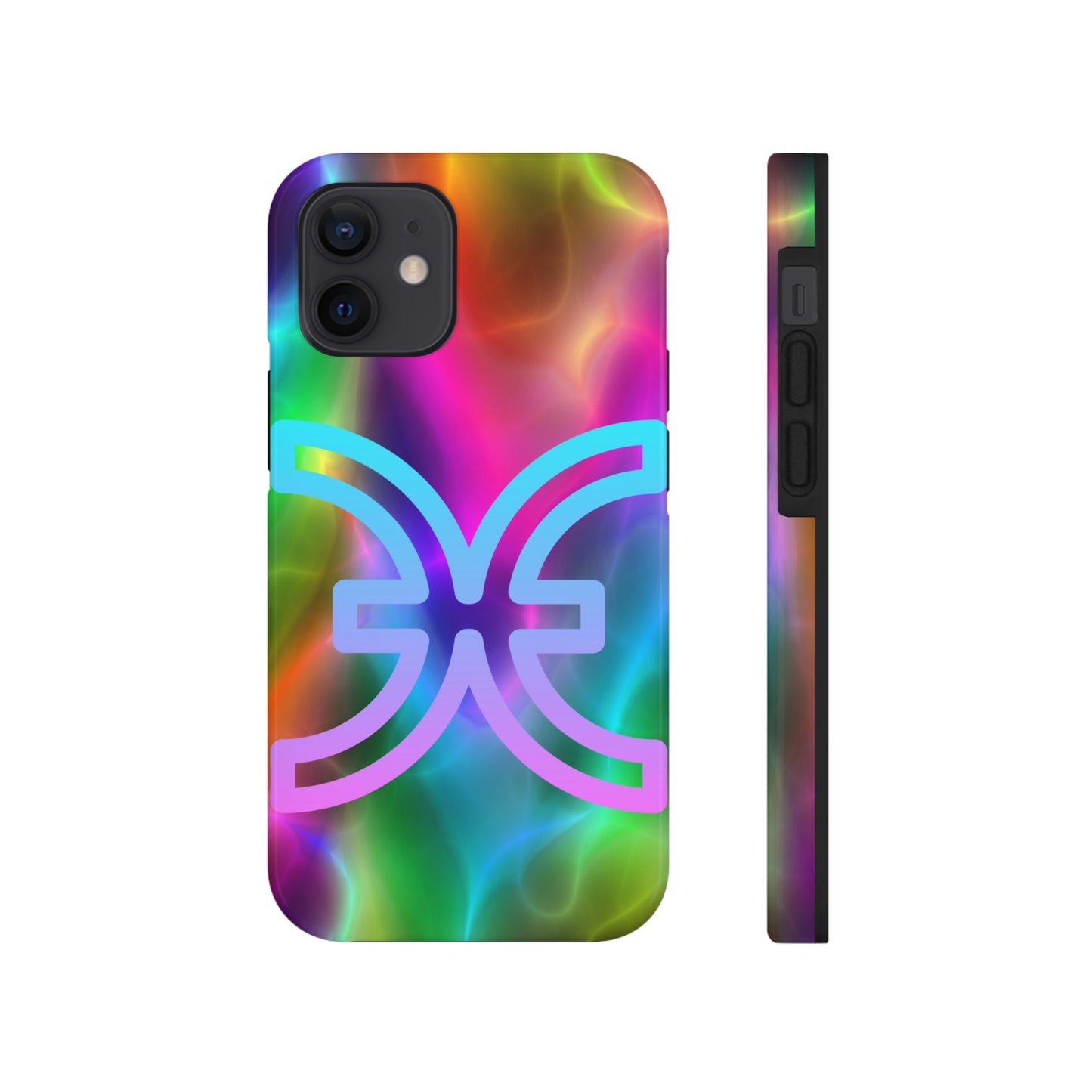Rainbow art, pisces / Tough IPhone case/ Zodiac