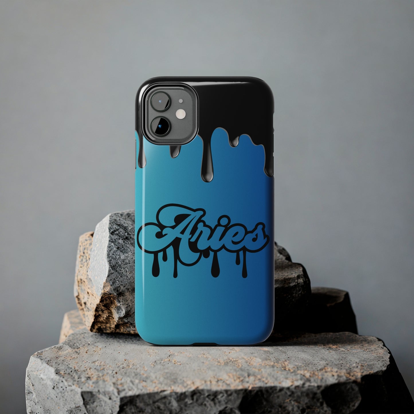 Blue drip Aries IPhone case