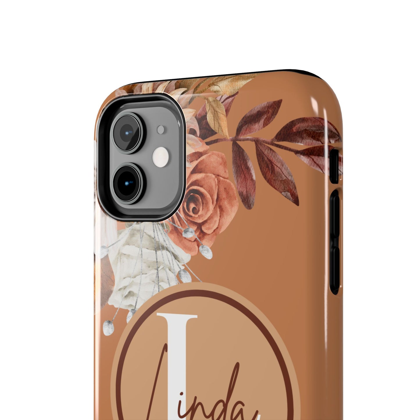 Custom personalized Fall floral iPhone case iPhone models 11-15