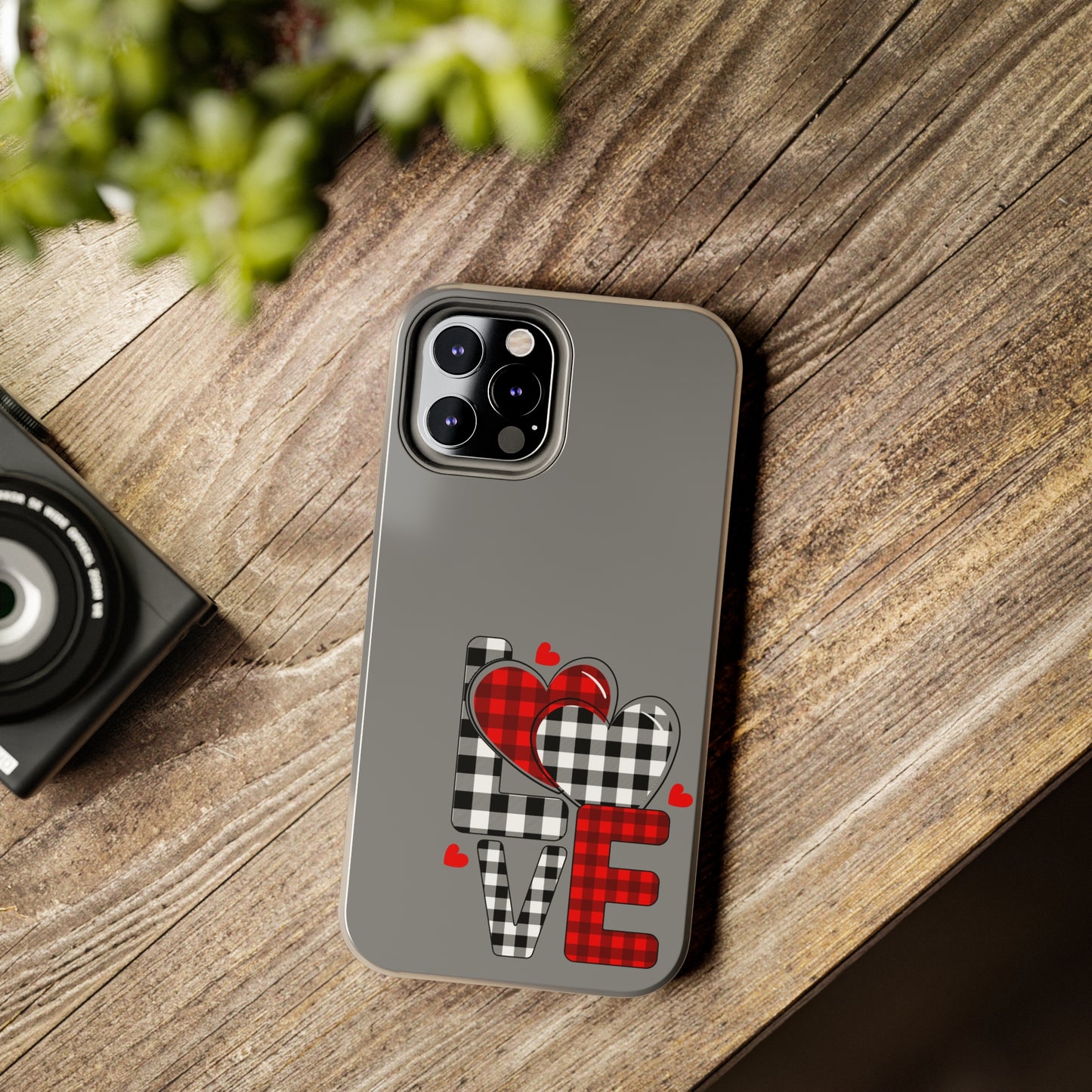 Grey LOVE/ Tough iPhone Case