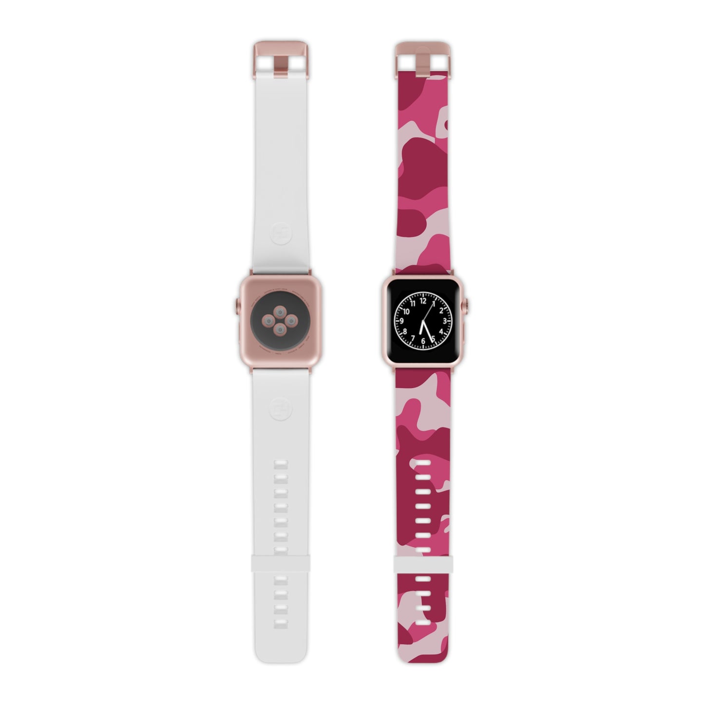 Pink Camo Watch Band for Apple Watch Series 1-9, SE and Ultra, 38-40mm/ 42-44mm