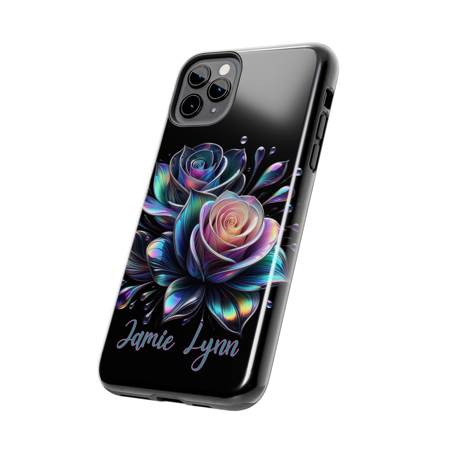 Personalized lotus rose floral phone case- iPhone compatible
