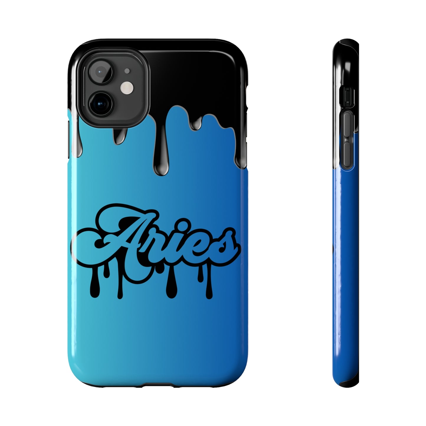 Blue drip Aries IPhone case