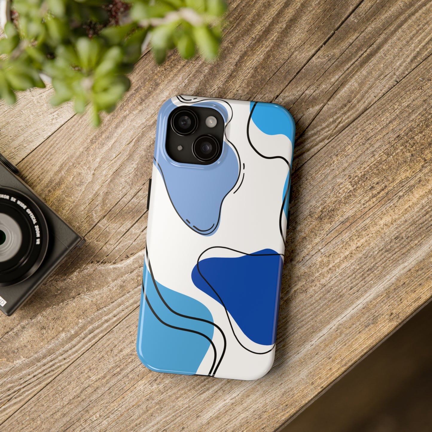 Blue Boho/ Tough iPhone Case/ Abstract