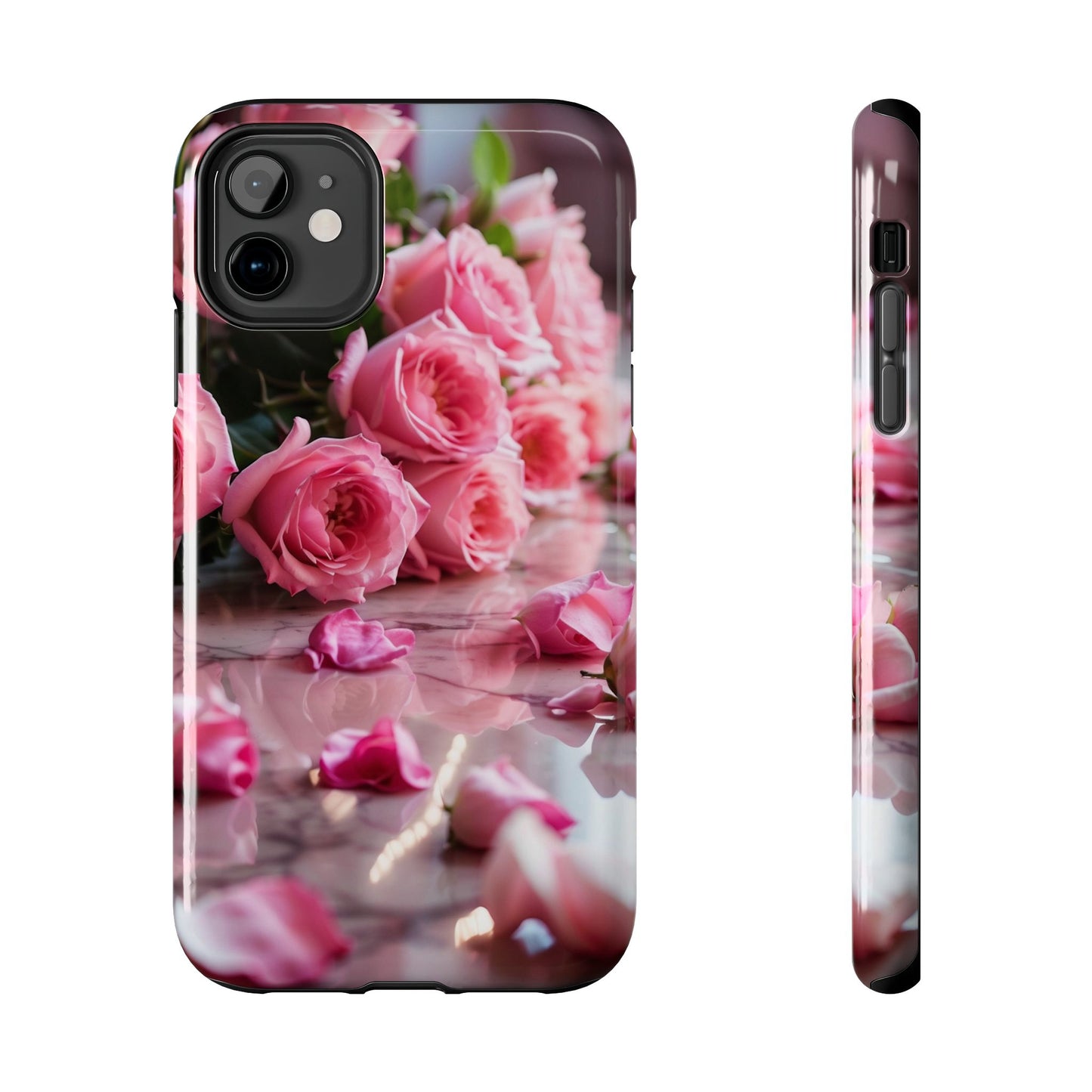 pink petals, floral iPhone Cover, flower Accessory, Cute Phone Protector, seasonal Tech