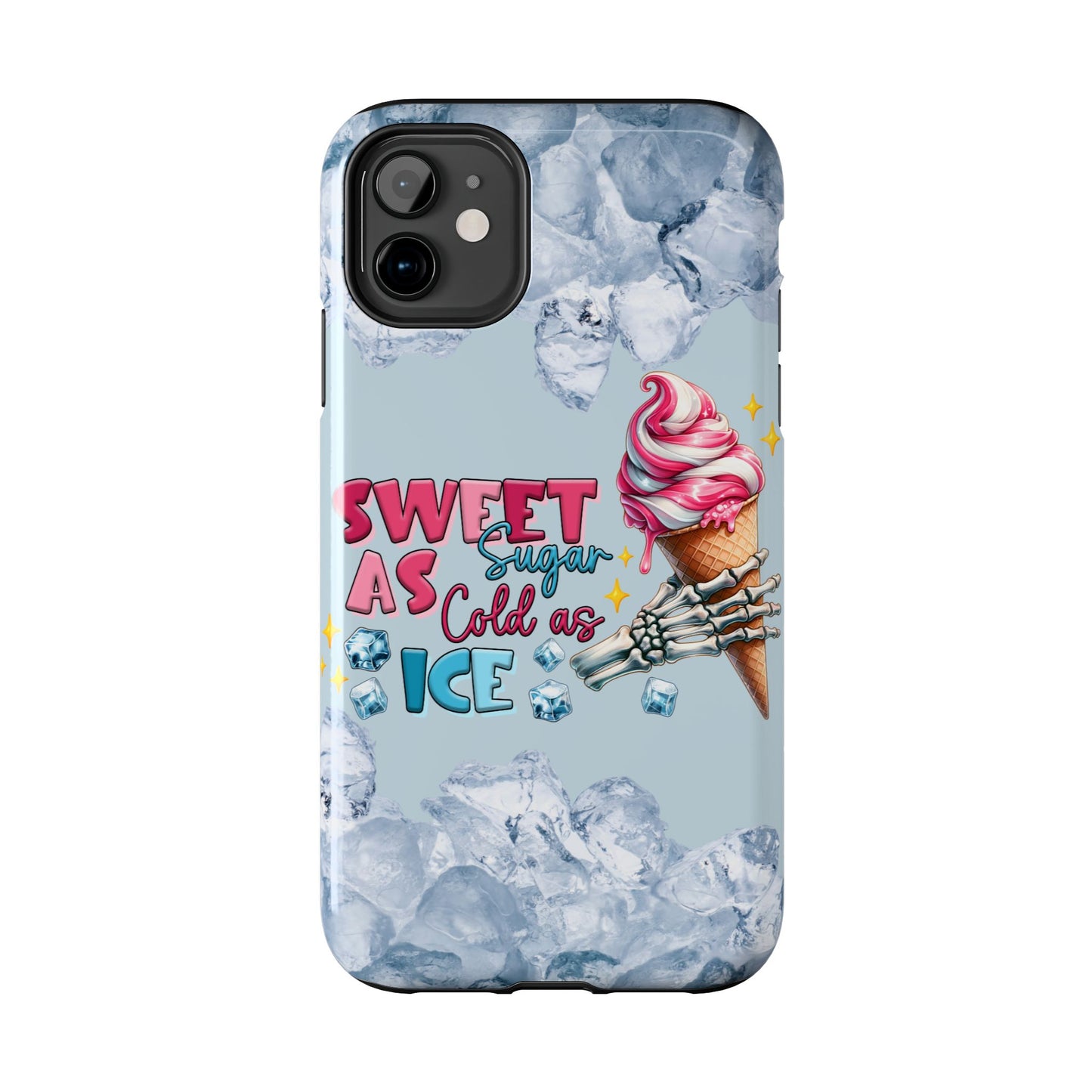 Cold as ice summer aesthetics iPhone case. Compatible with iPhone models 11-16 Custom phone case for smartphones. design for Girls, Woman
