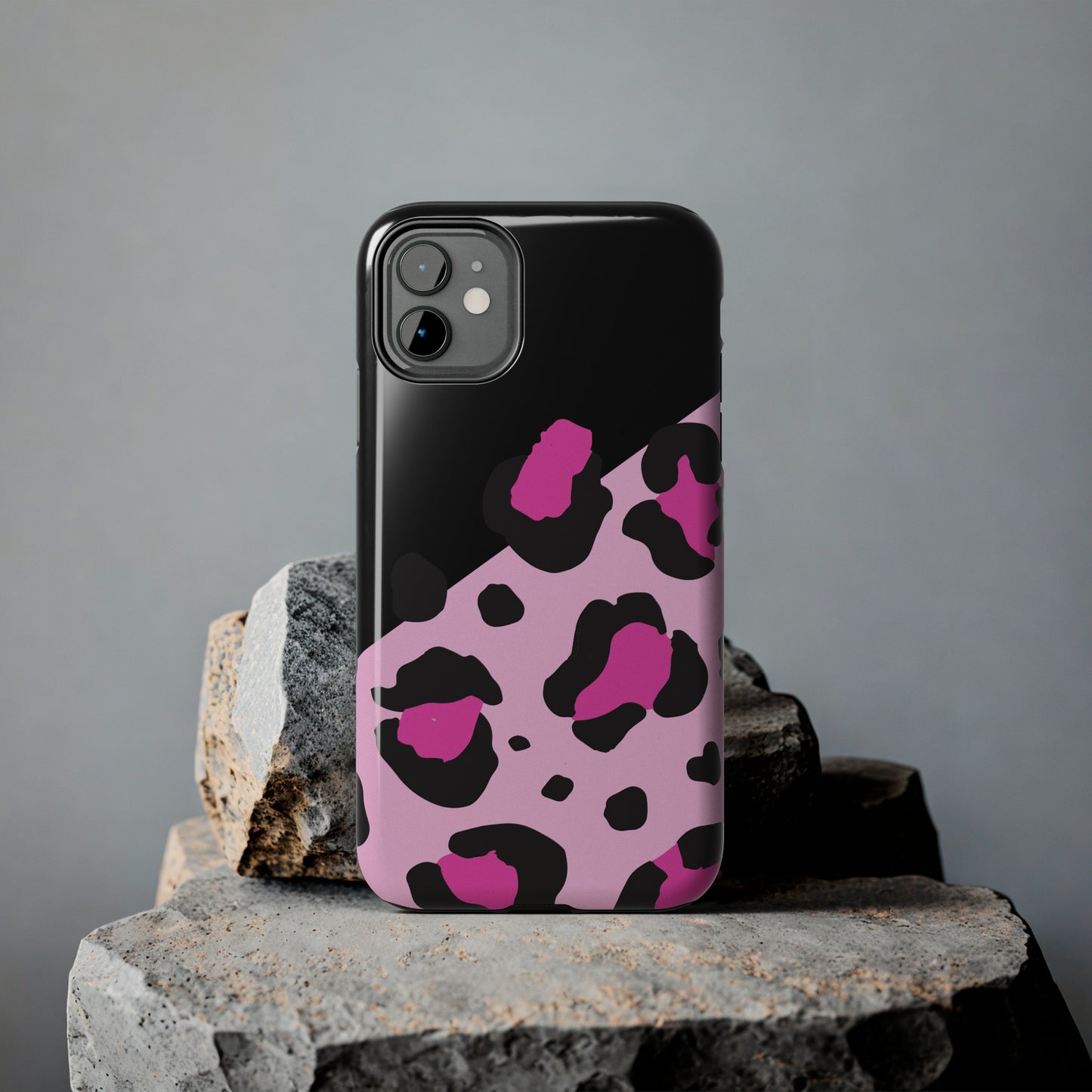 pink & black leopard print Tough Phone Cases iPhone 14 pro max accessories